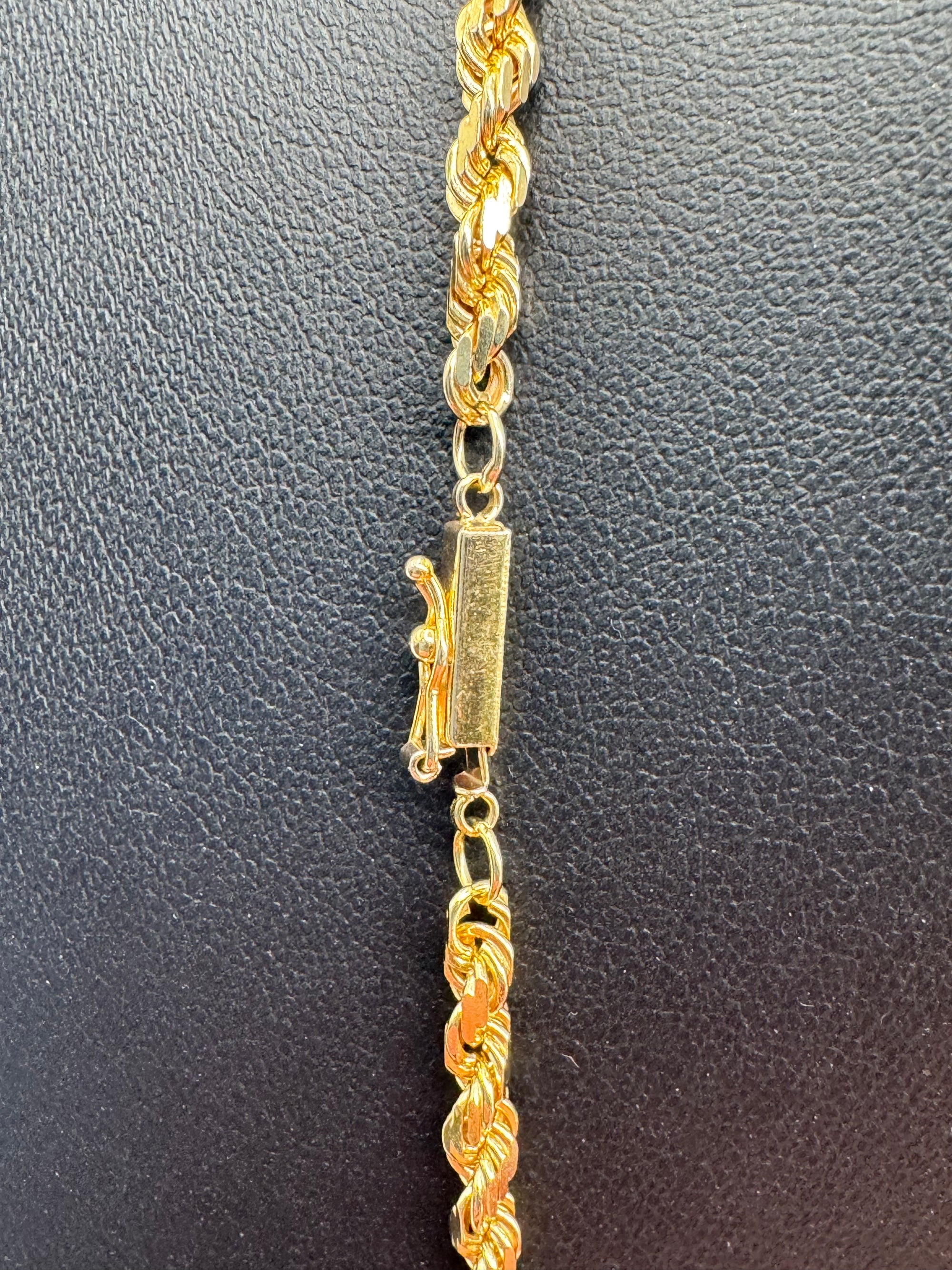 4mm Rope Chain 24 inches (DIAMOND CUT)