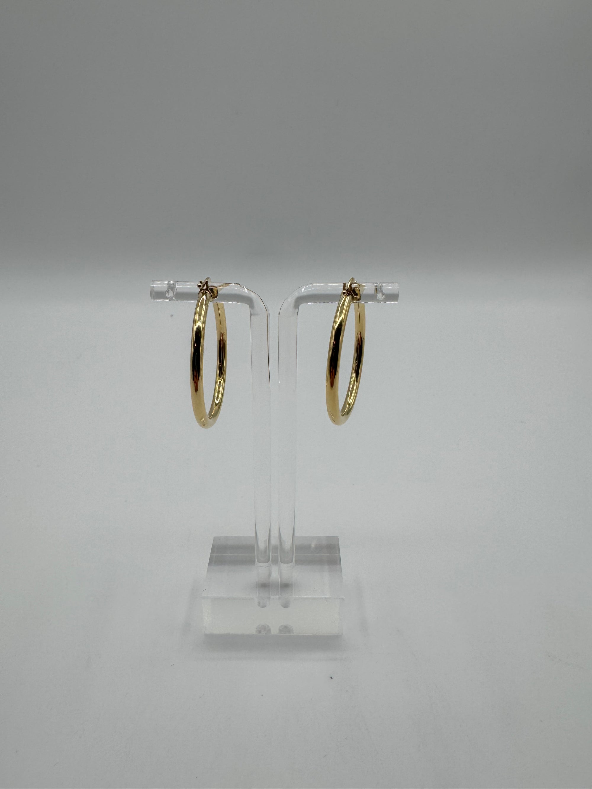3mm Gold Hoops-1 1/2 inch