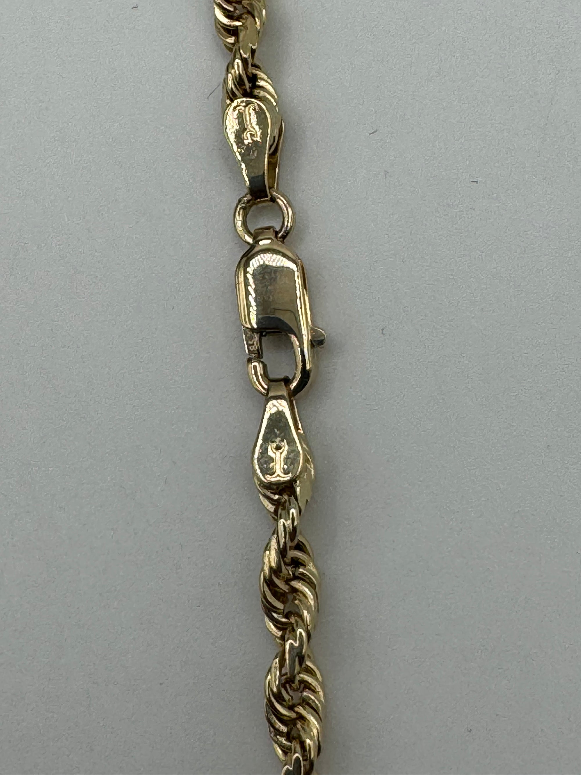 3mm Rope Bracelet 8 1/4 inch (DIAMOND CUT)