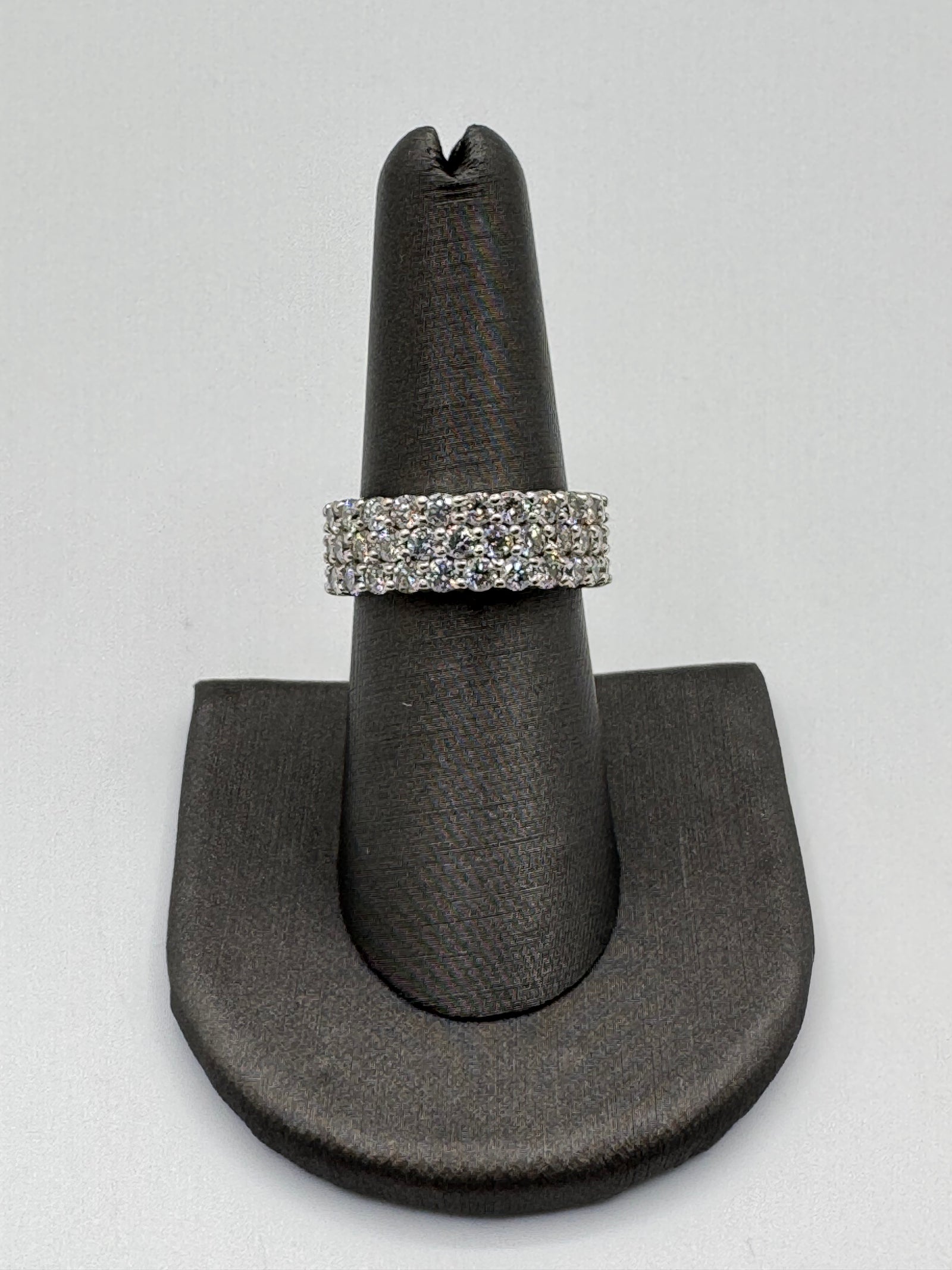 3 Row Diamond Eternity Ring-Size 8