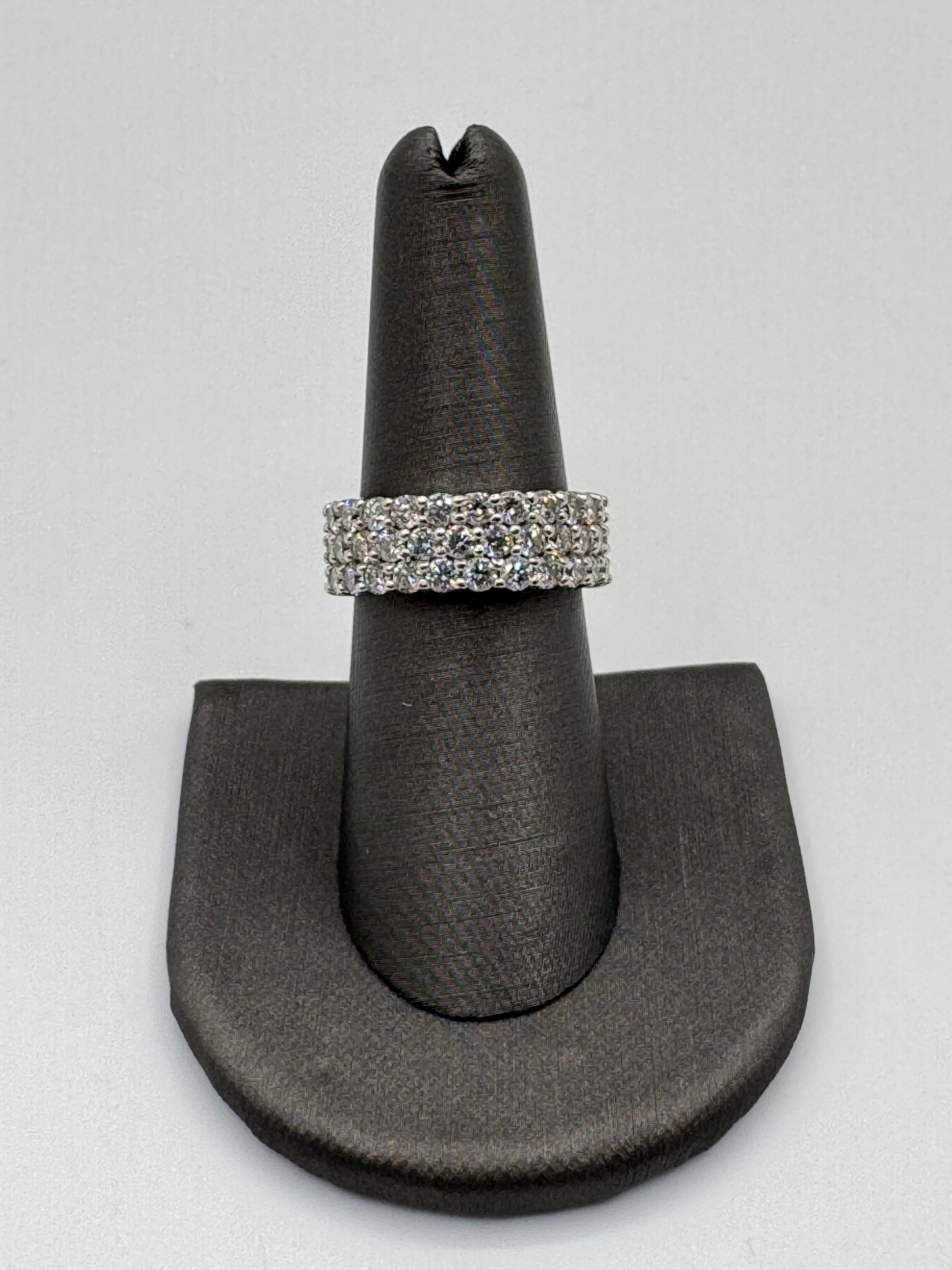 3 Row Diamond Eternity Ring-Size 8