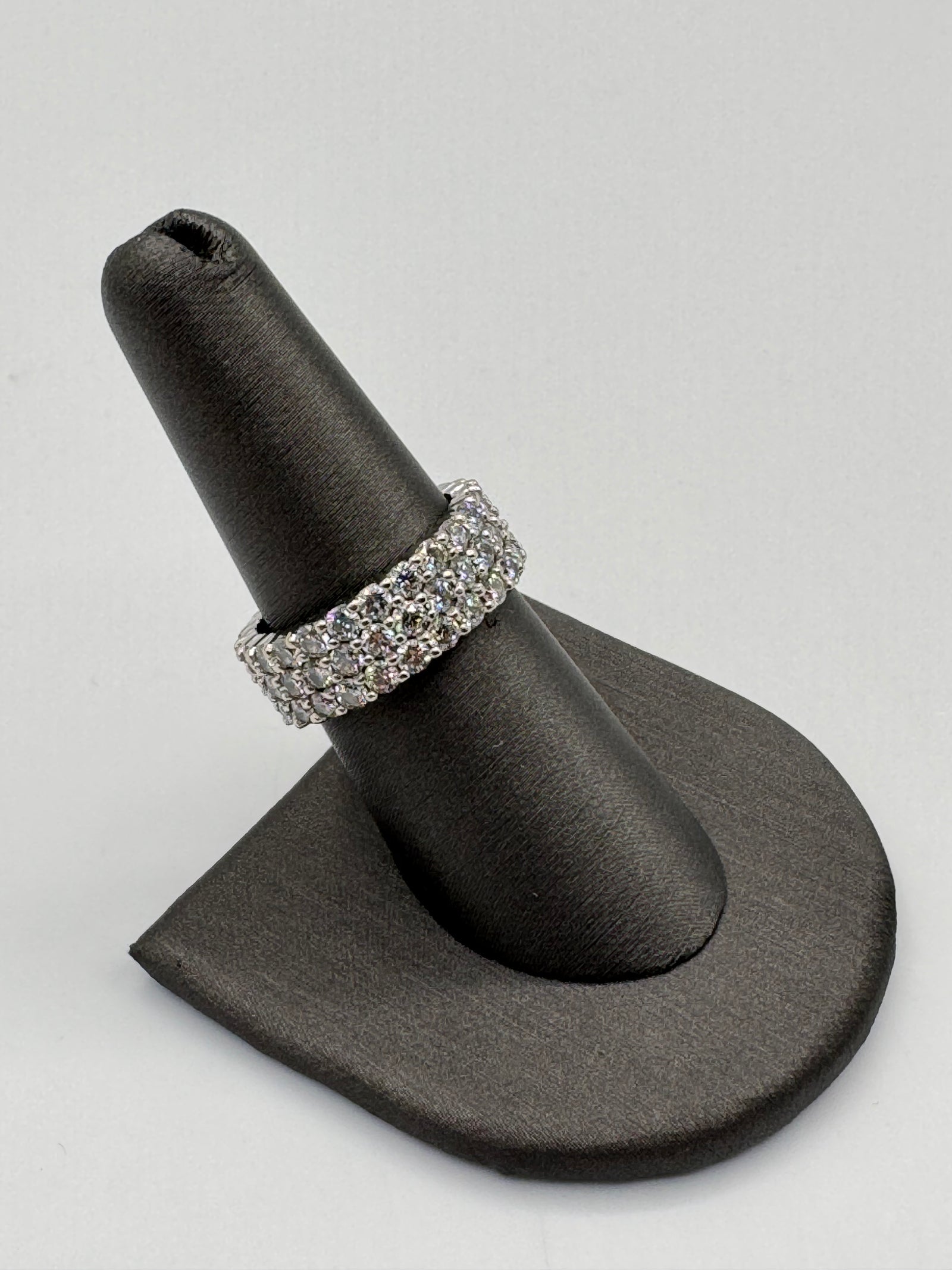 3 Row Diamond Eternity Ring-Size 7.5