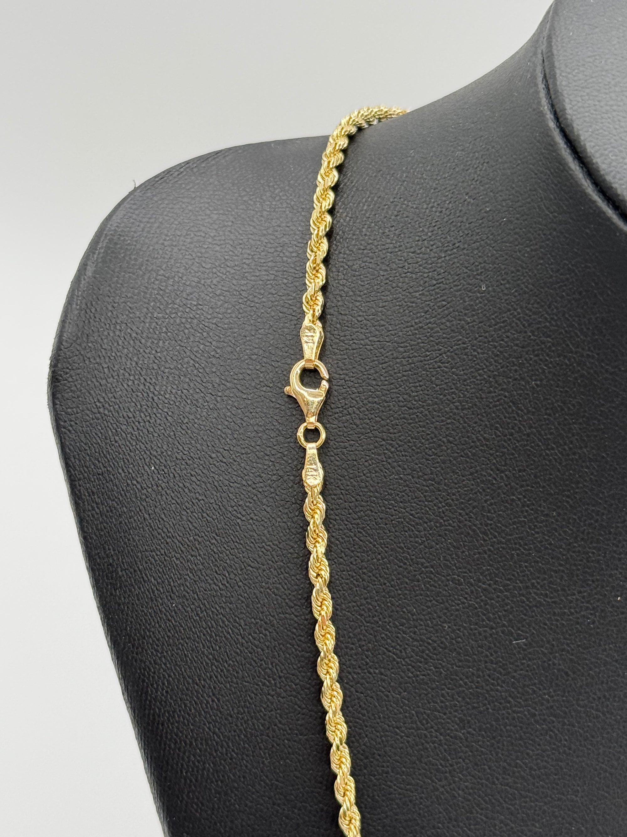 2.9mm Rope Chain 20 inches (DIAMOND CUT)