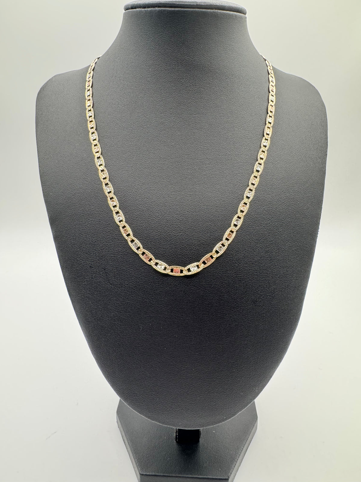 4.5mm Link Chain 18 inches (DIAMOND CUT)-Tri Color
