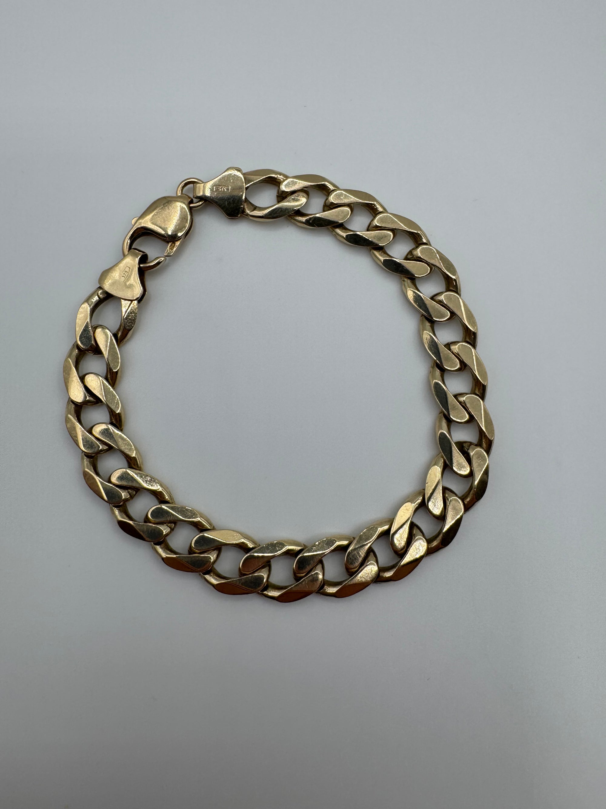 10mm Flat Curb Bracelet 8 1/4 inches