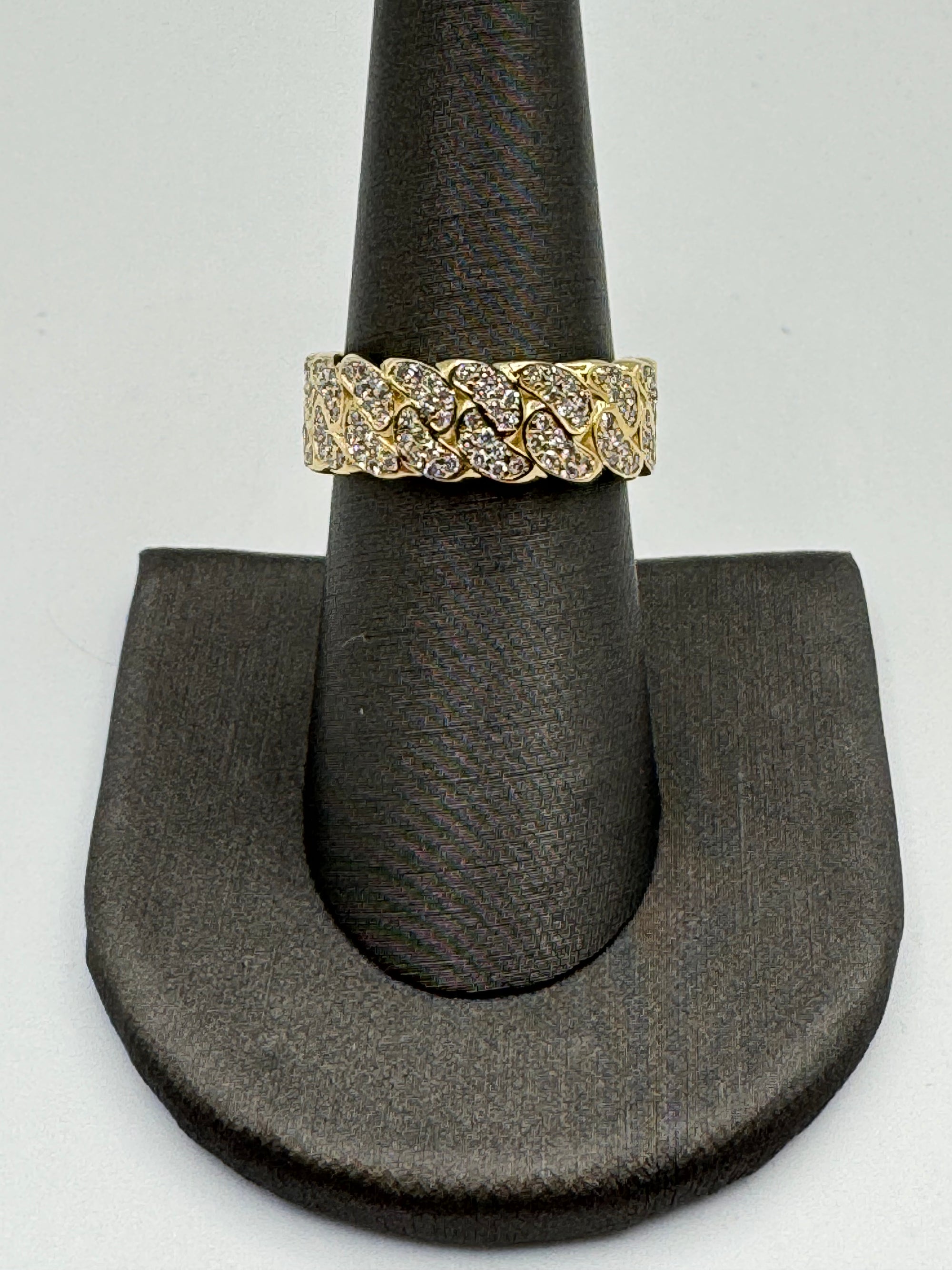 8mm DIAMOND JACOJE Cuban Ring (DIAMOND TWO ROW)