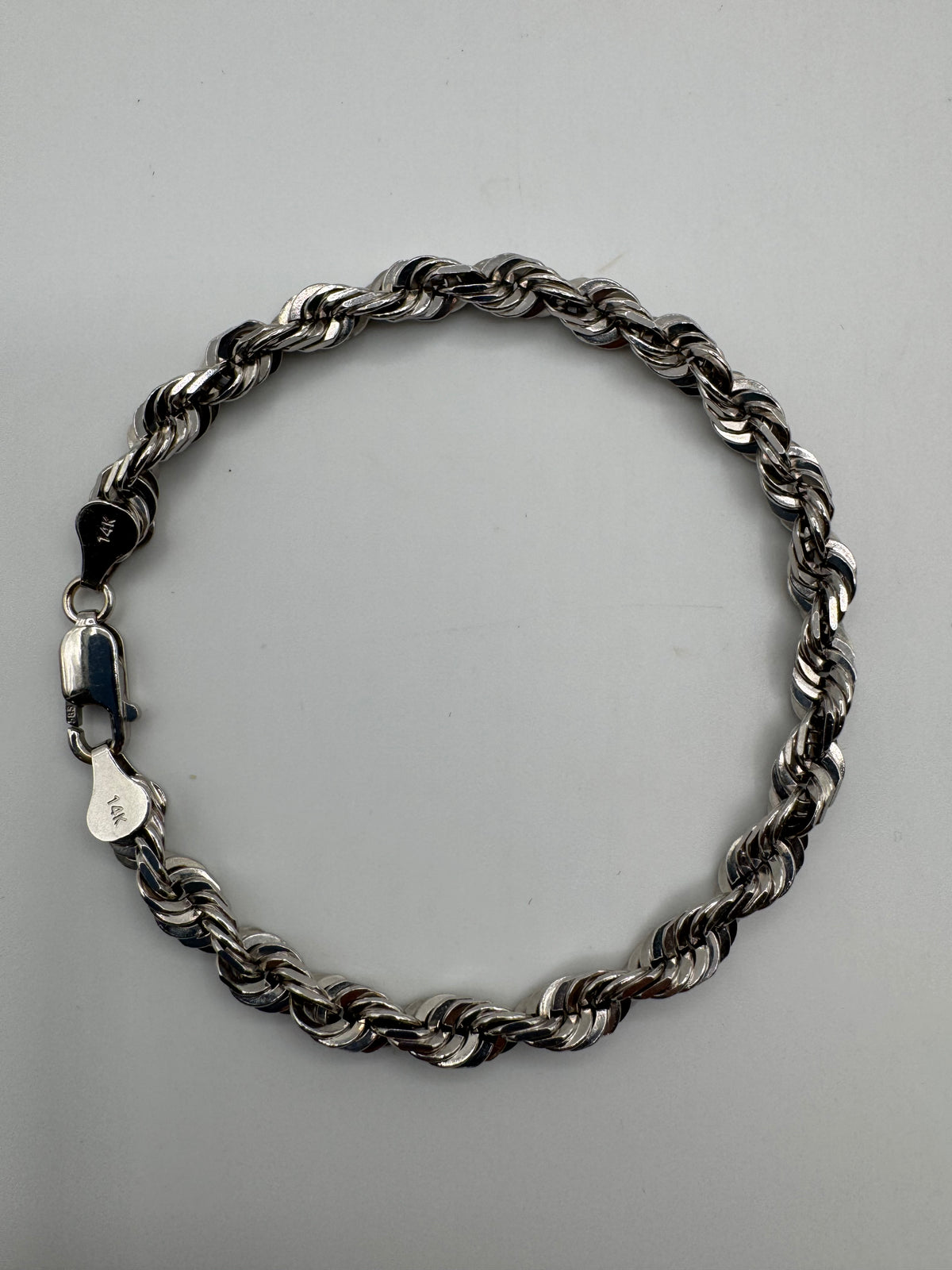 6mm Rope Bracelet 8 inch (DIAMOND CUT)