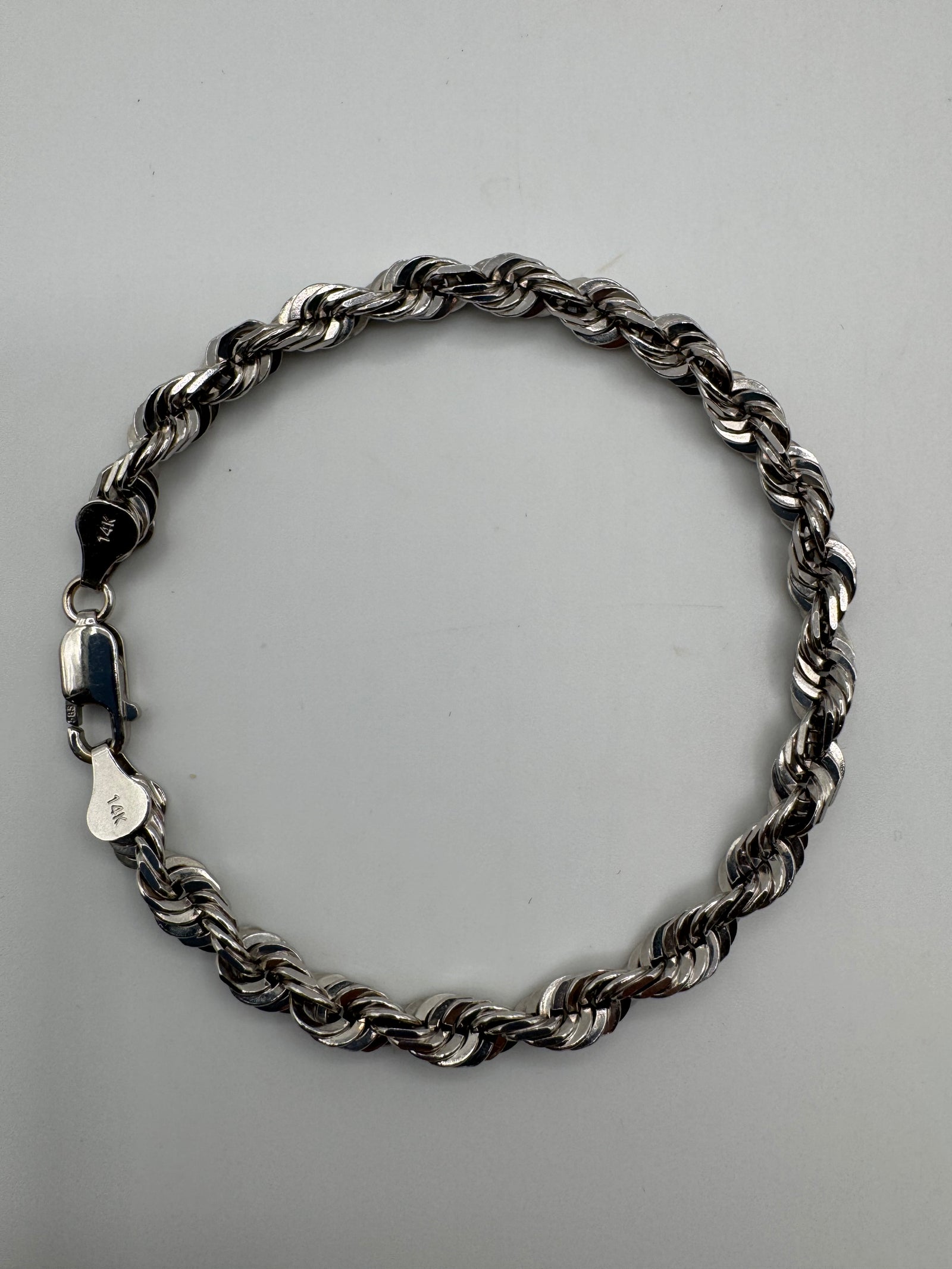 6mm Rope Bracelet 8 inch (DIAMOND CUT)