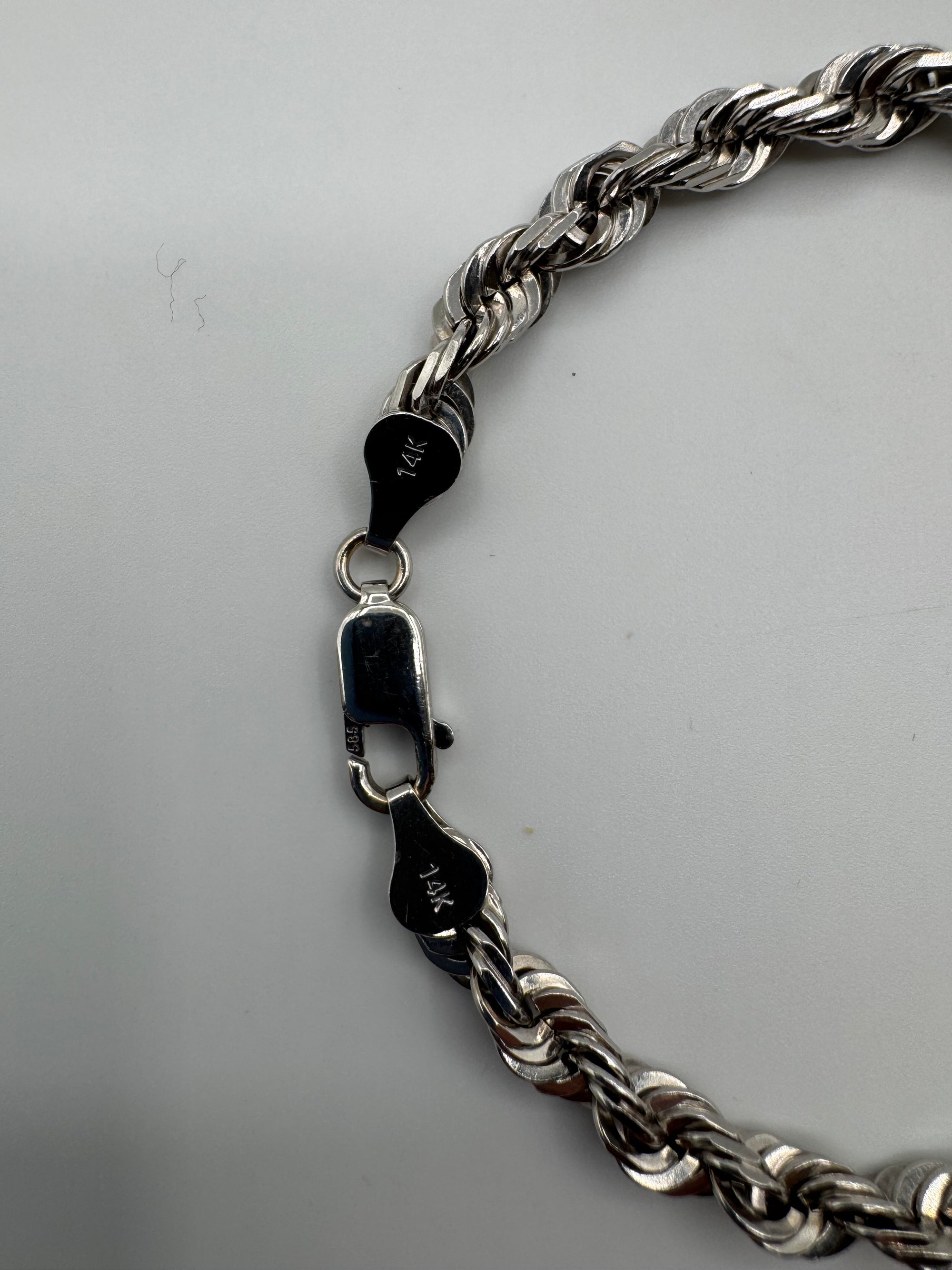 6mm Rope Bracelet 8 inch (DIAMOND CUT)