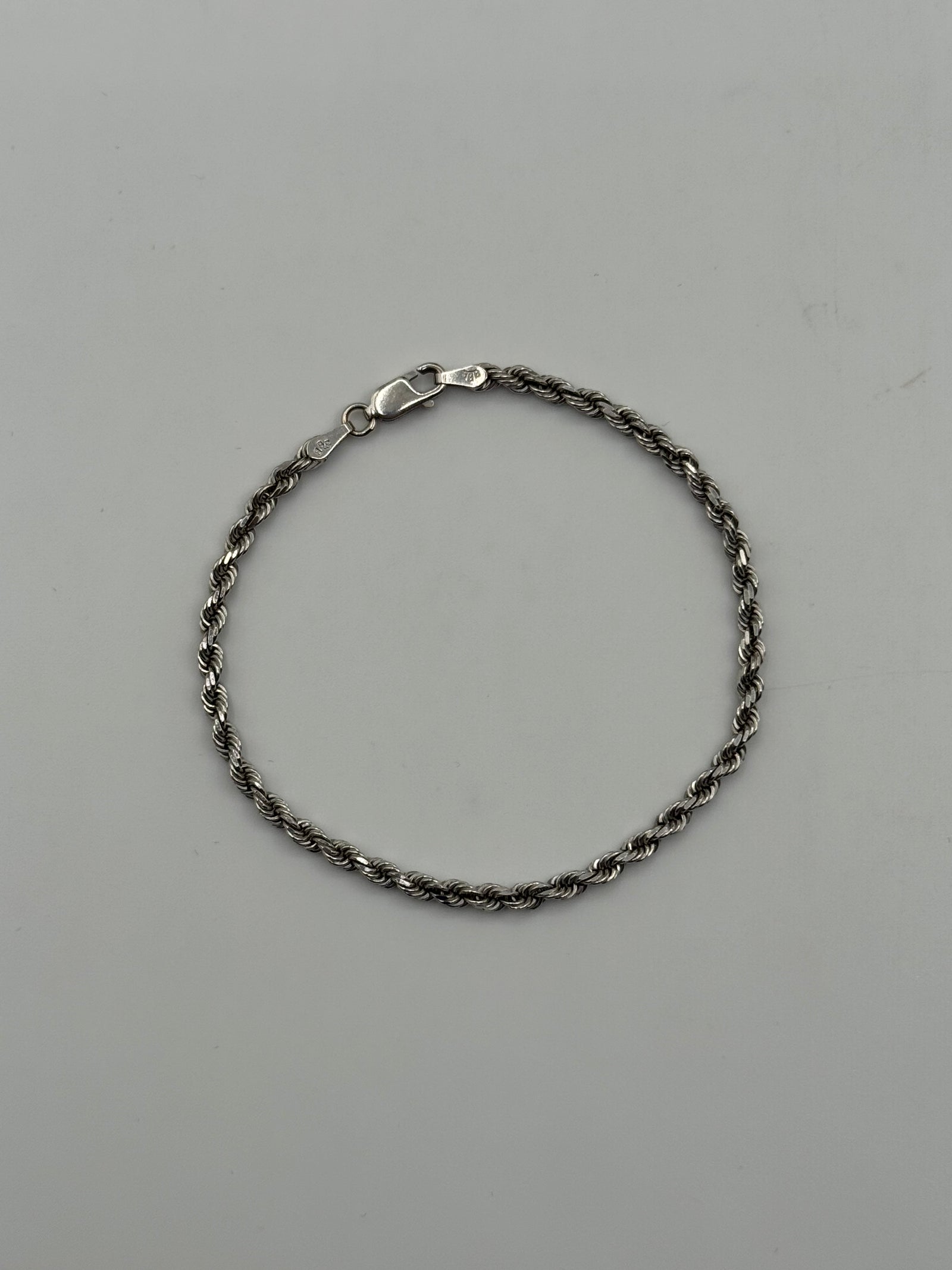 3mm Rope Bracelet 7 inches (DIAMOND CUT)