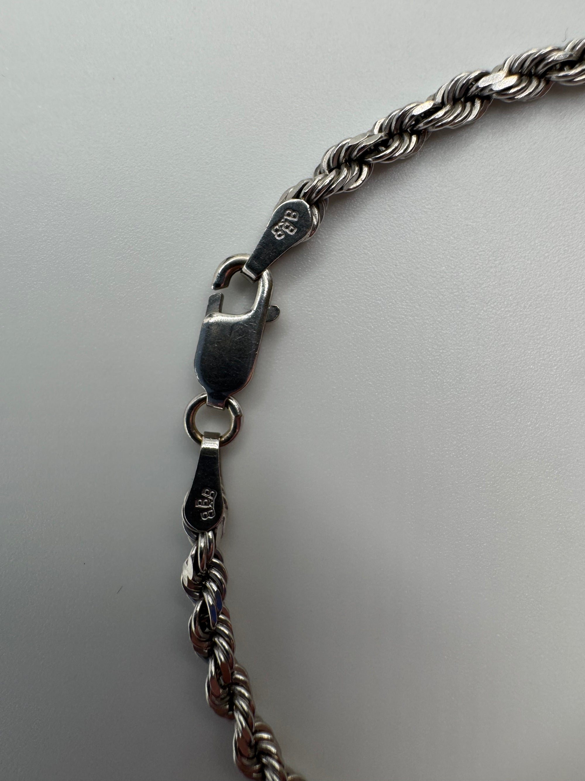 3mm Rope Bracelet 7 inches (DIAMOND CUT)