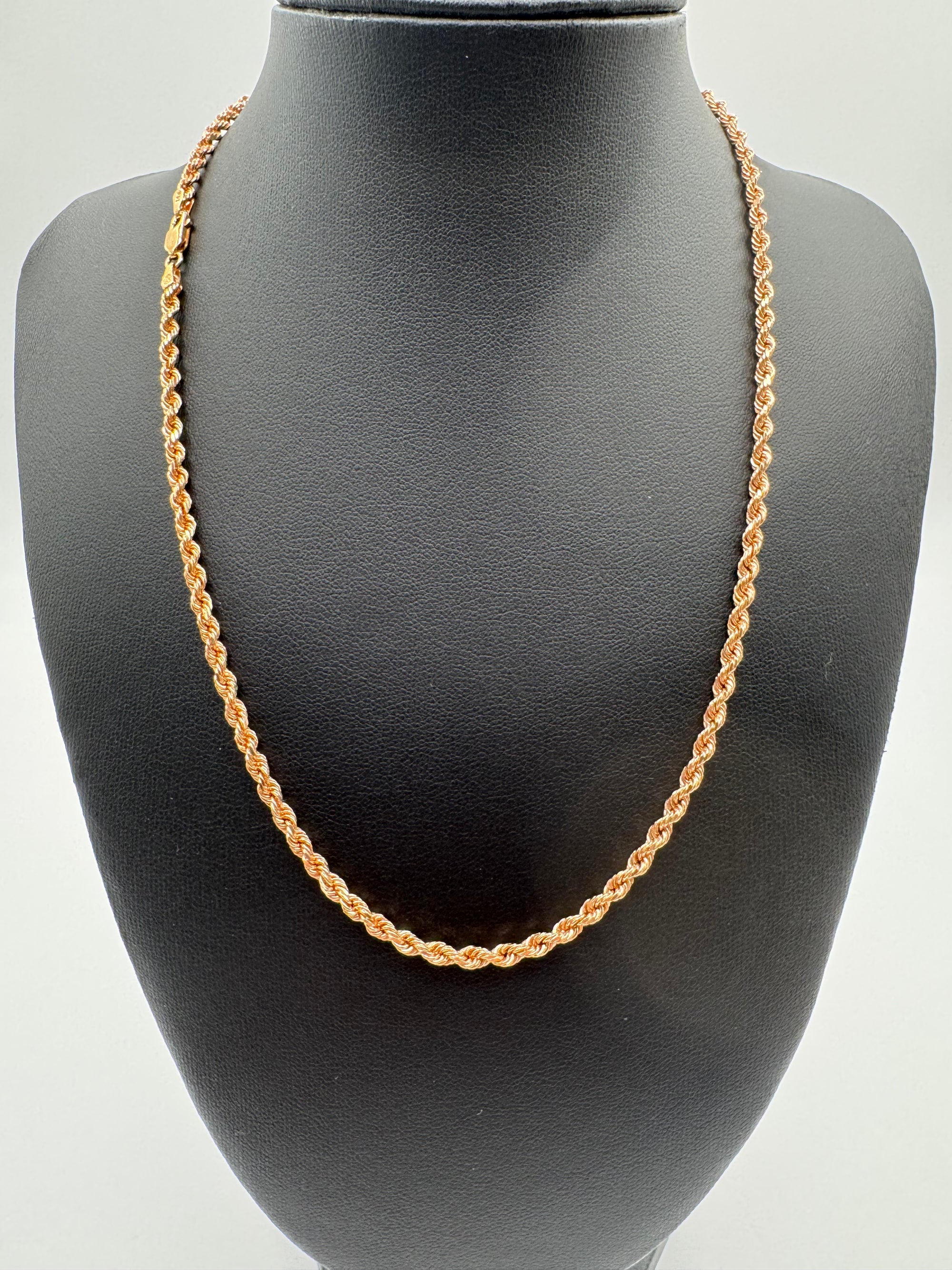 3mm Rope Chain 18 inches (DIAMOND CUT)