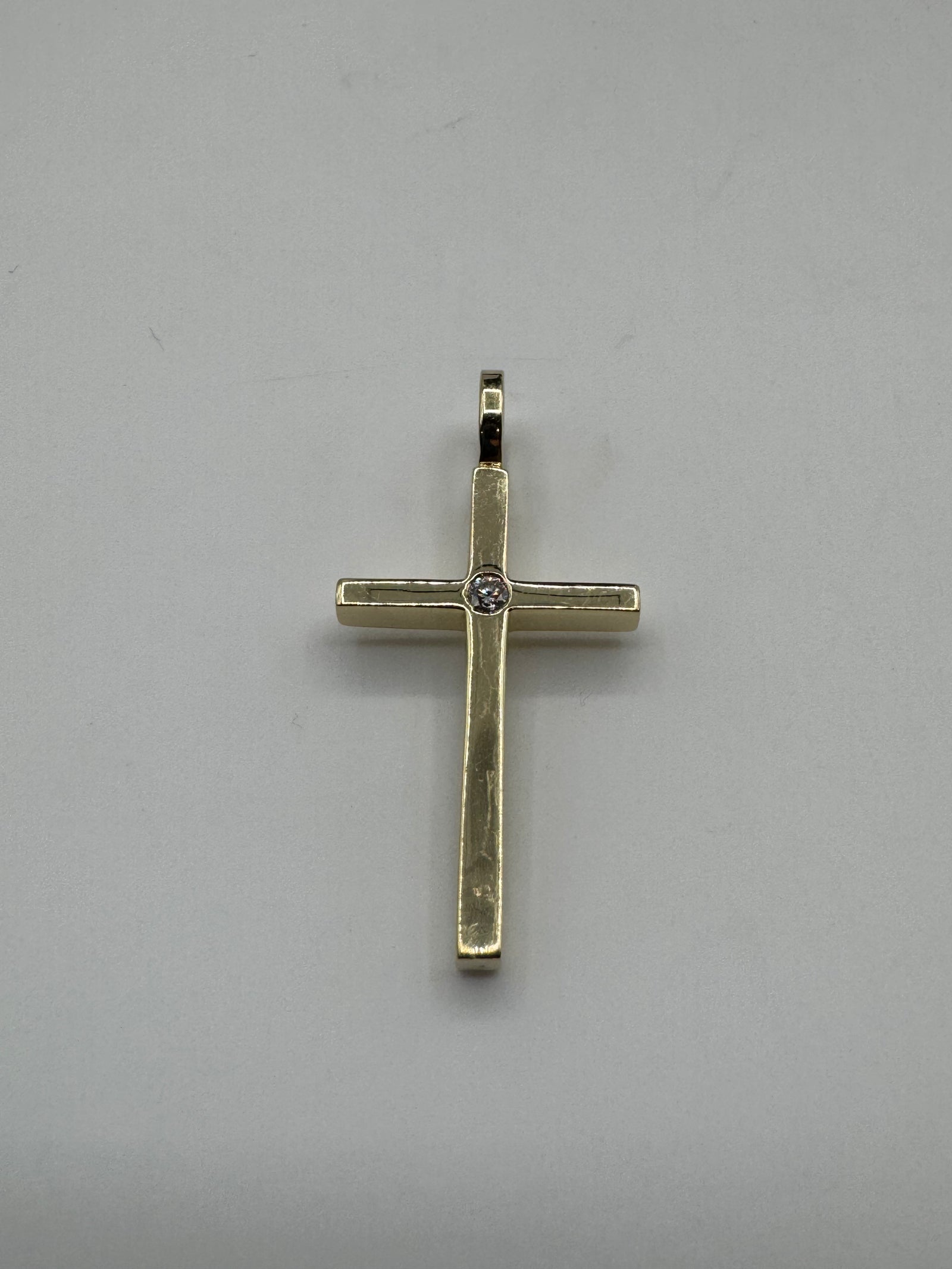 Solitaire Diamond Boss Cross-1 3/4 Inch