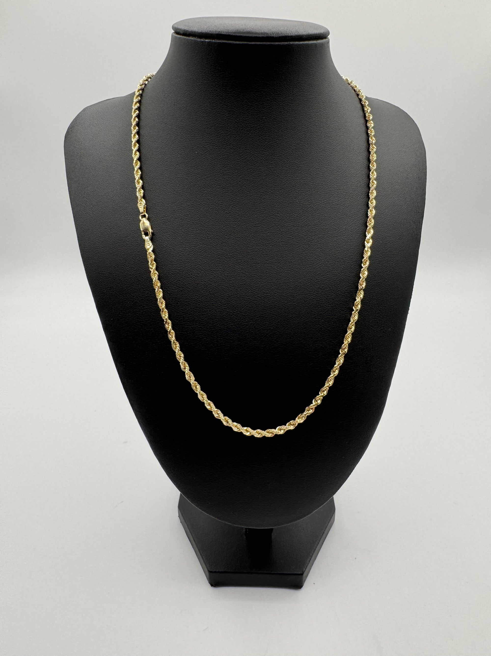 3mm Rope Chain 20 inches (DIAMOND CUT)