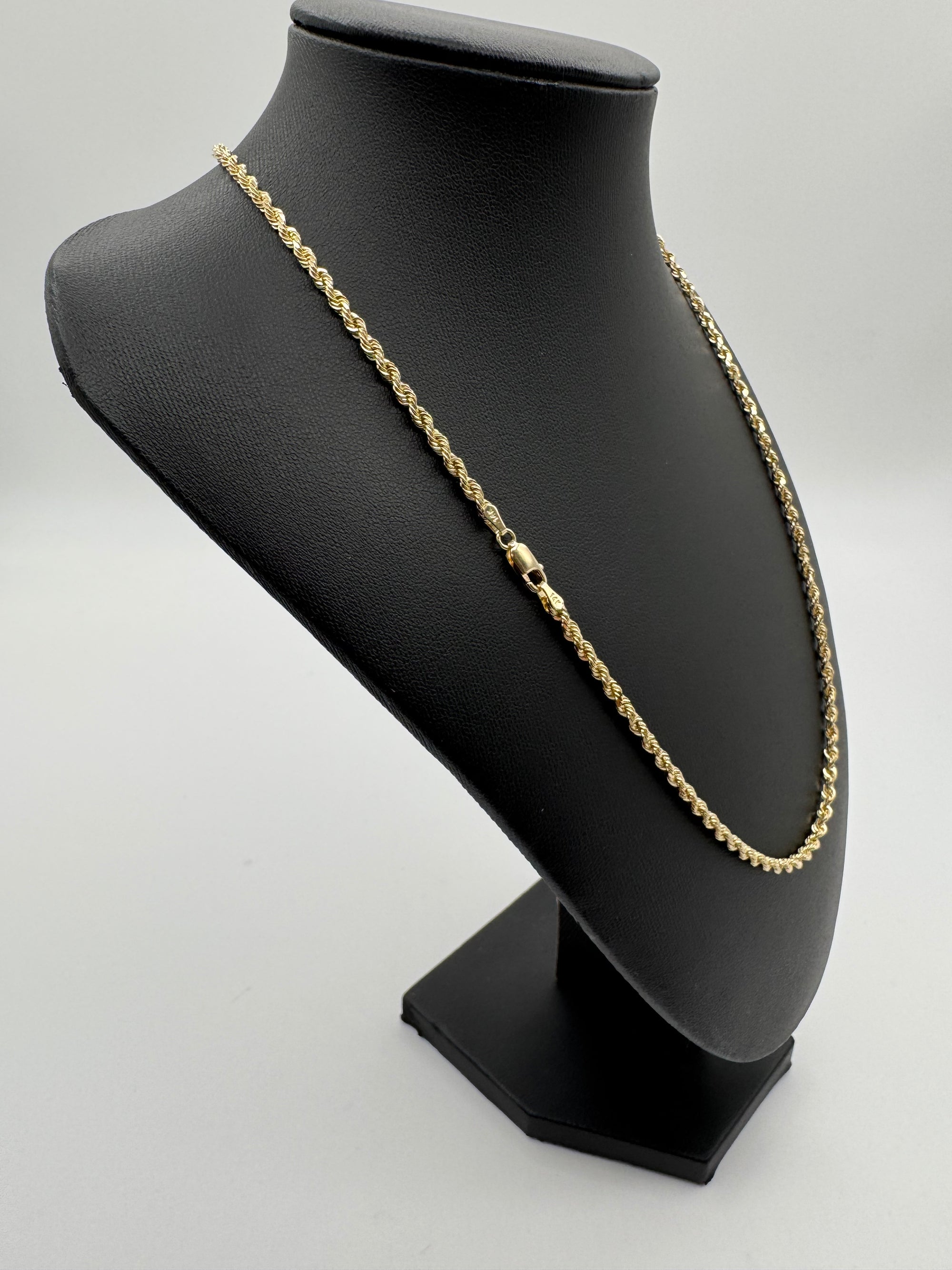 3mm Rope Chain 20 inches (DIAMOND CUT)