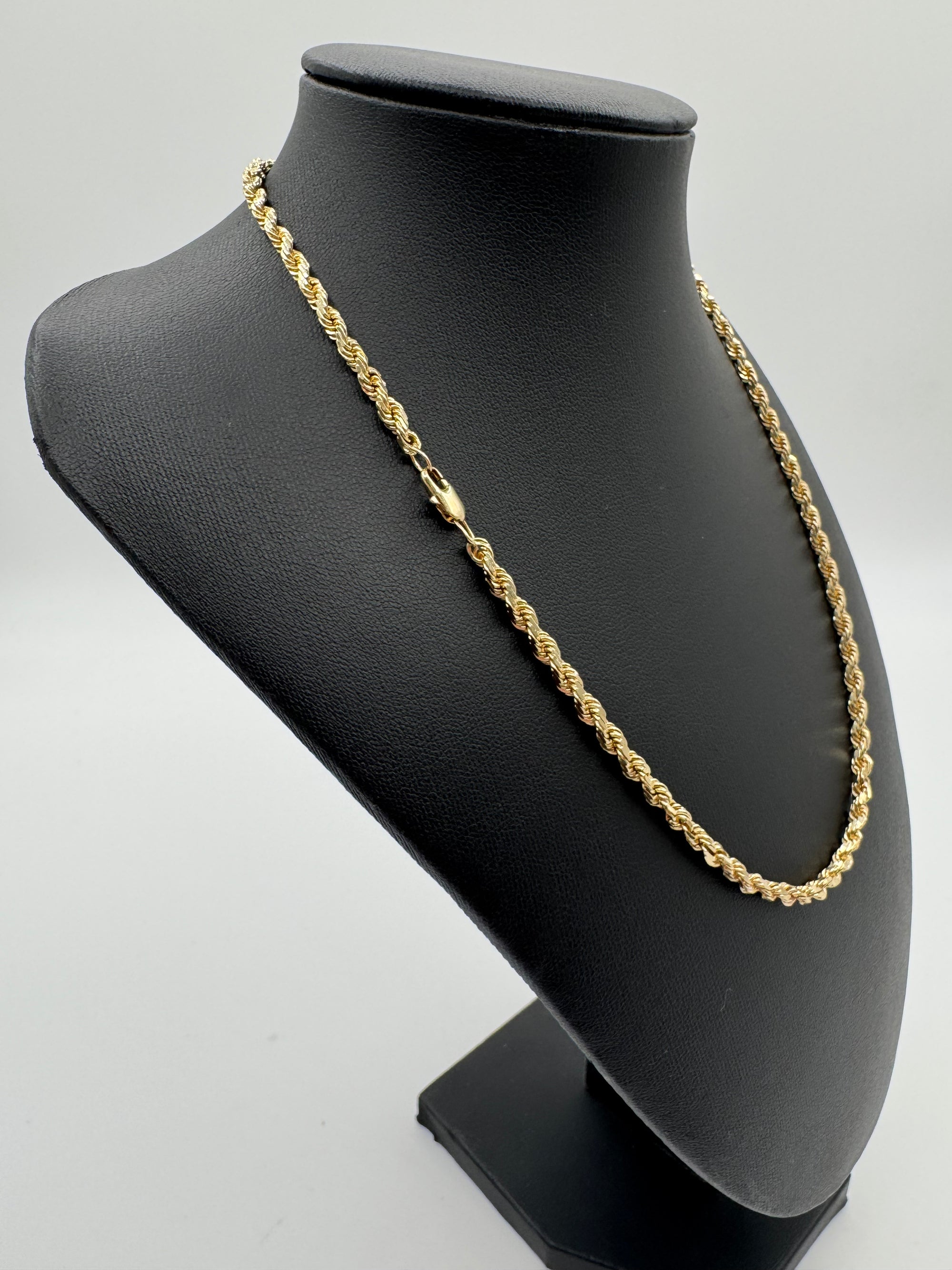 3.5mm Rope Chain 18 inches (DIAMOND CUT)