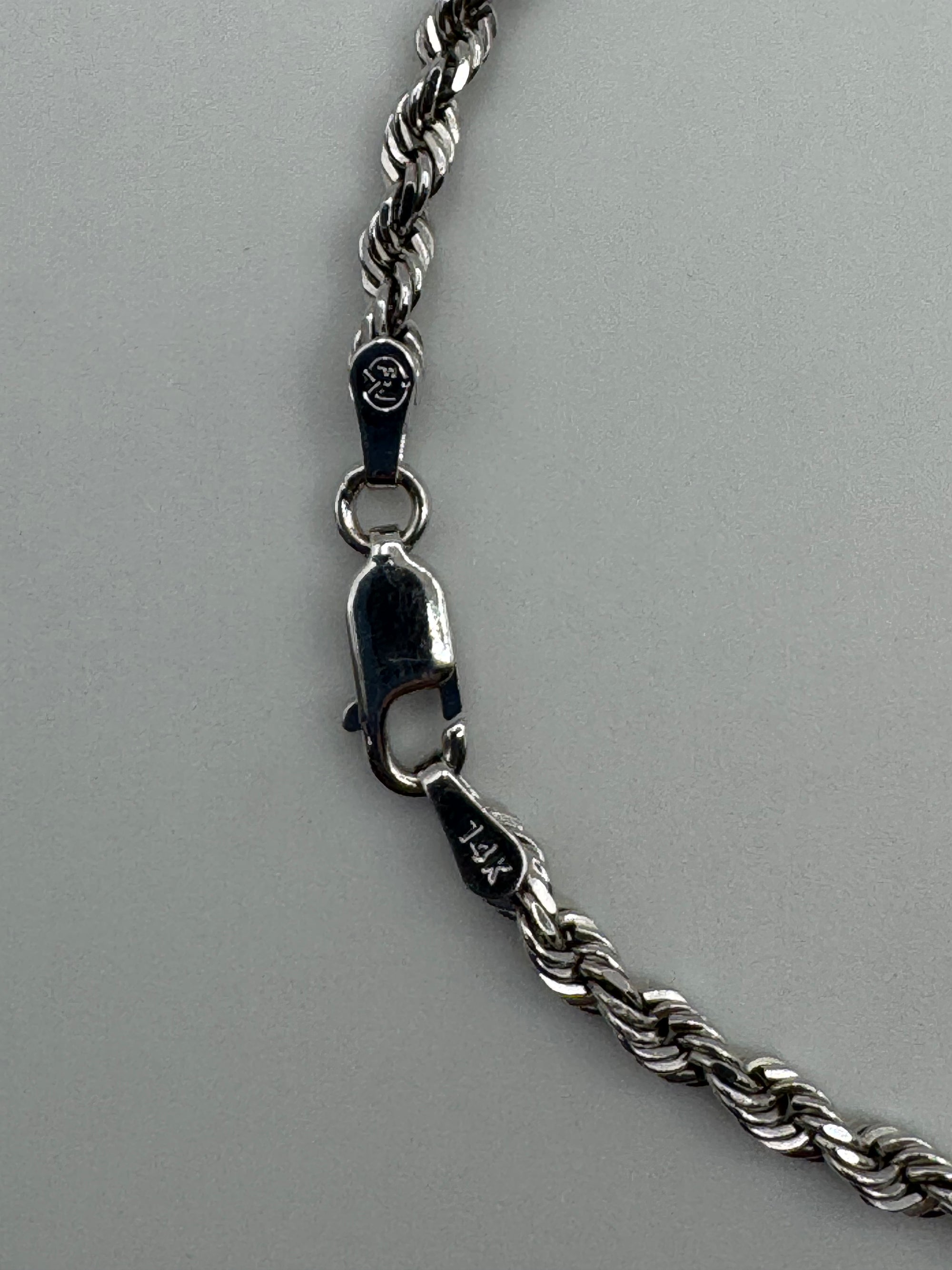 3mm Rope Bracelet 7.5 inches (DIAMOND CUT)