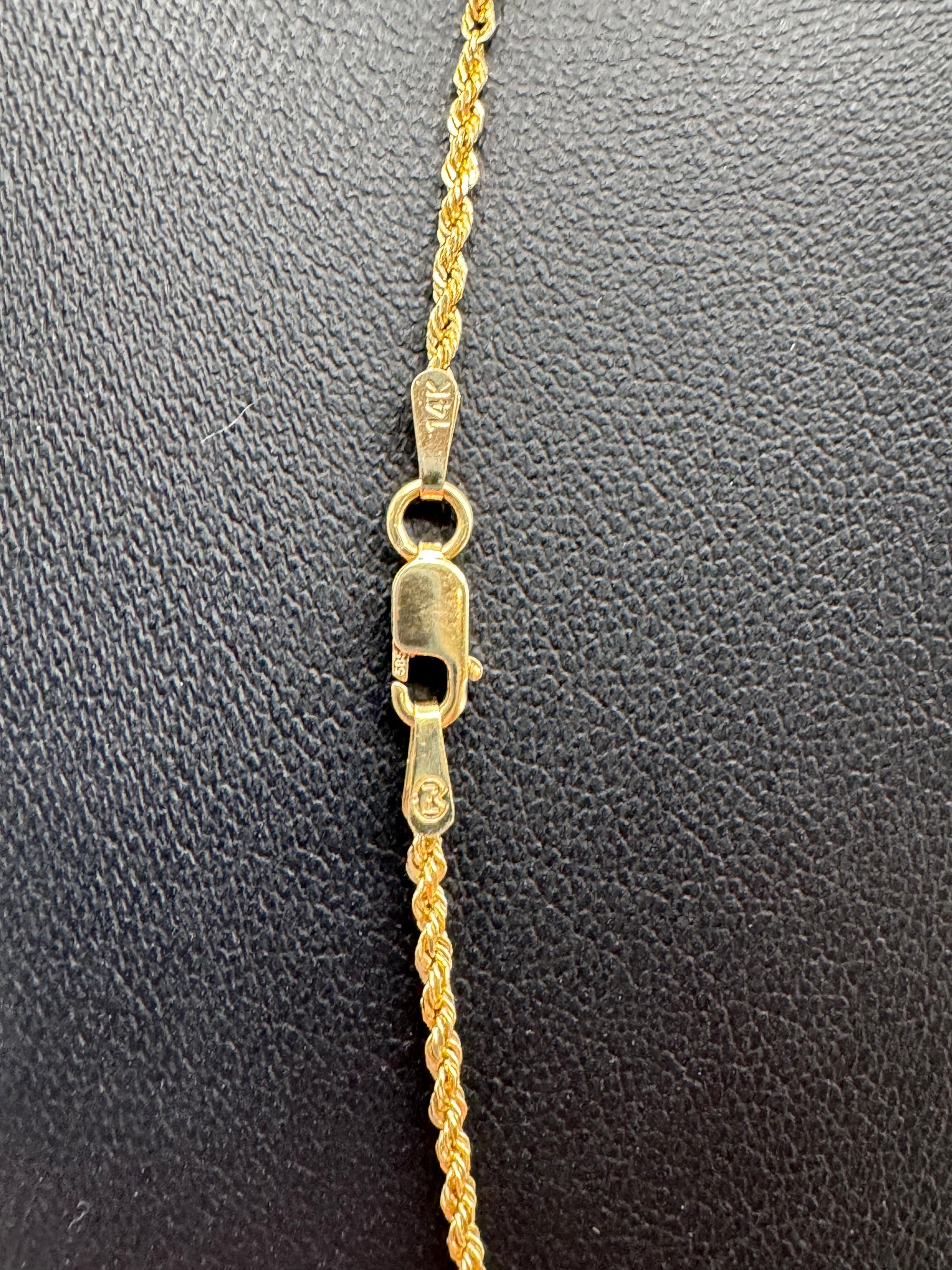 1.5mm Rope Chain 20 inches (DIAMOND CUT)
