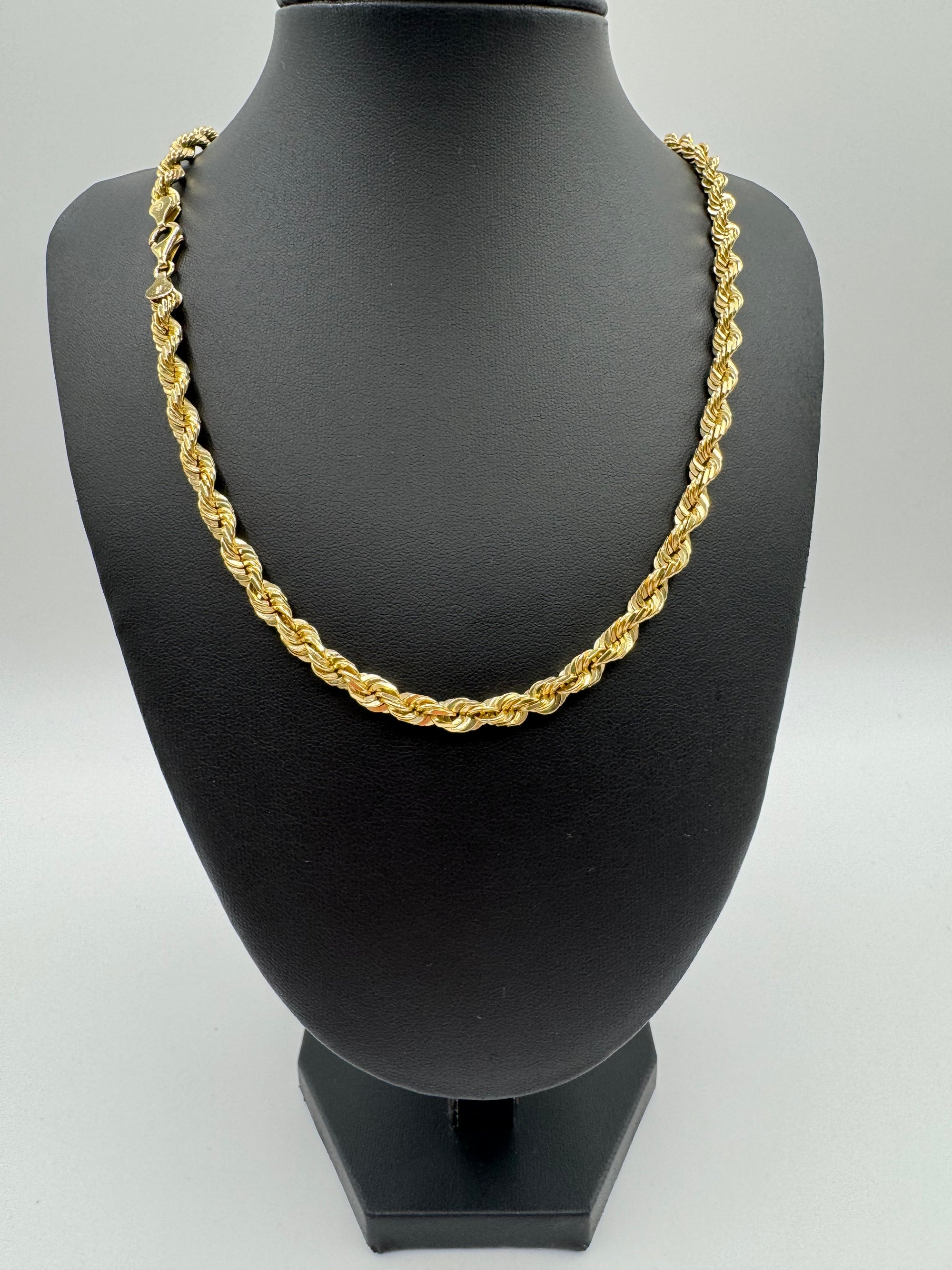 6mm Rope Chain 24 inches (DIAMOND CUT)