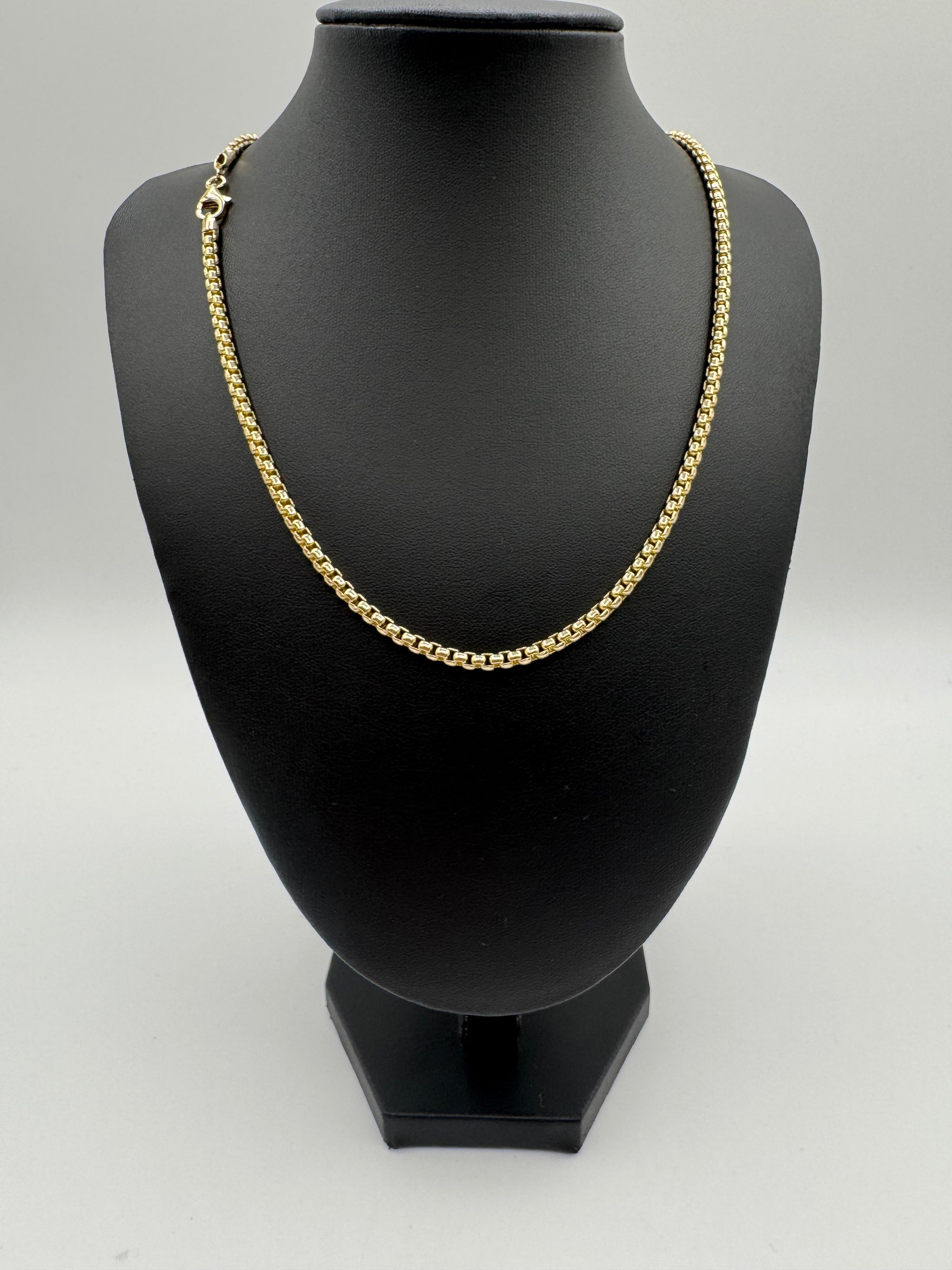 3.5mm Rounded BOX Chain 22 inches