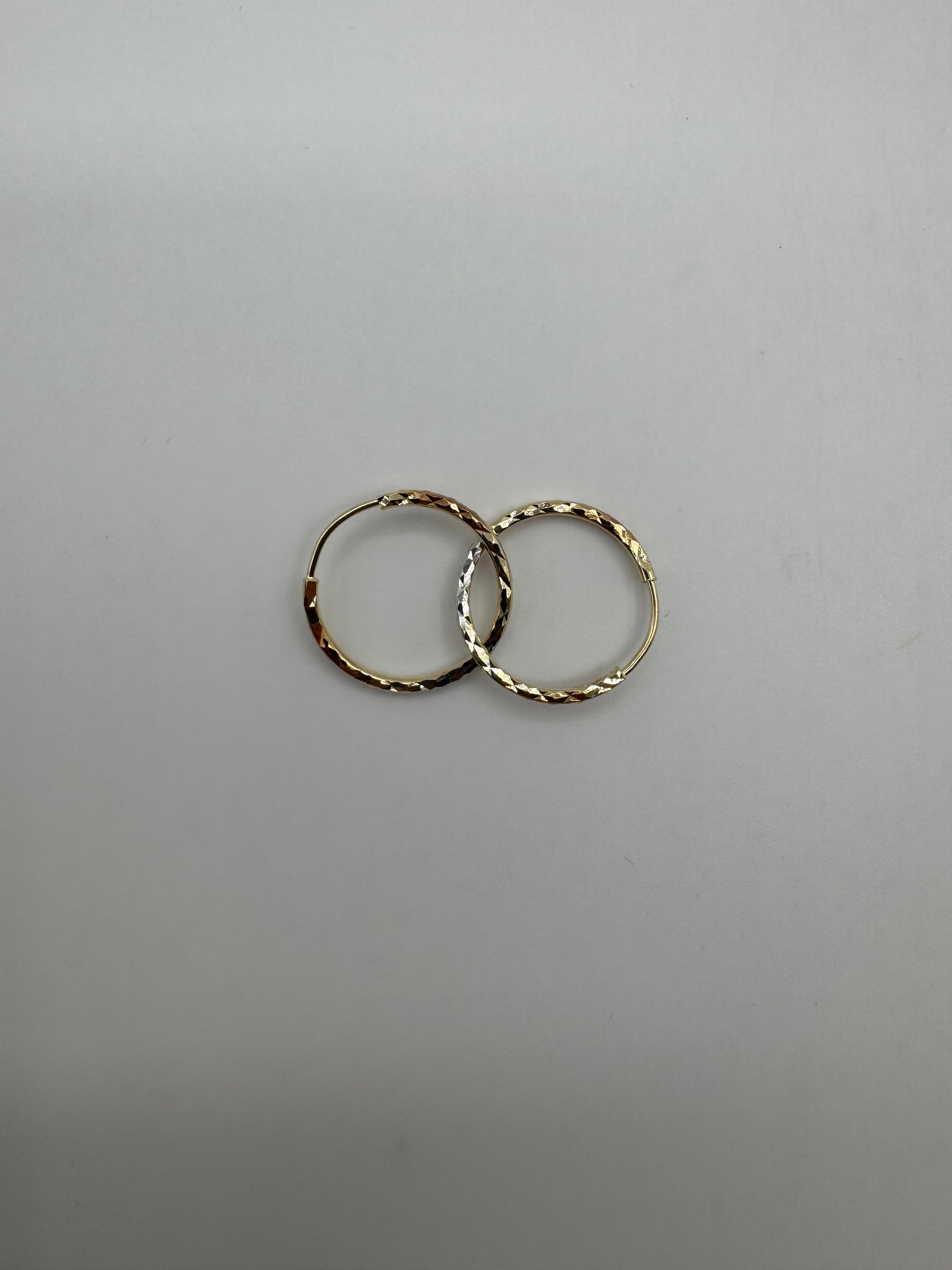 1.5mm Diamond Cut Hoops-0.75 inch (TRI COLOR)
