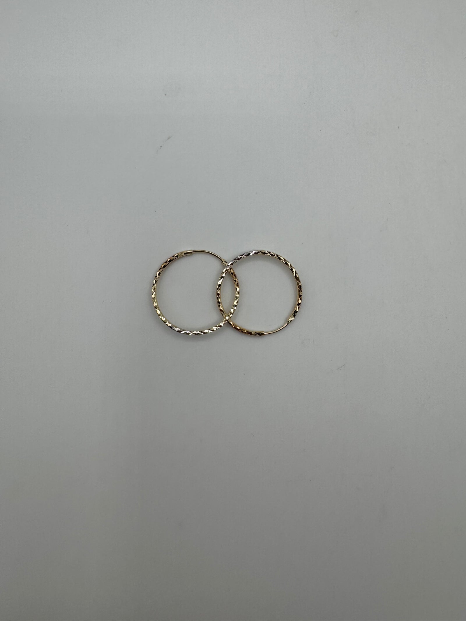 1.5mm Diamond Cut Hoops-1 inch (TRI COLOR)