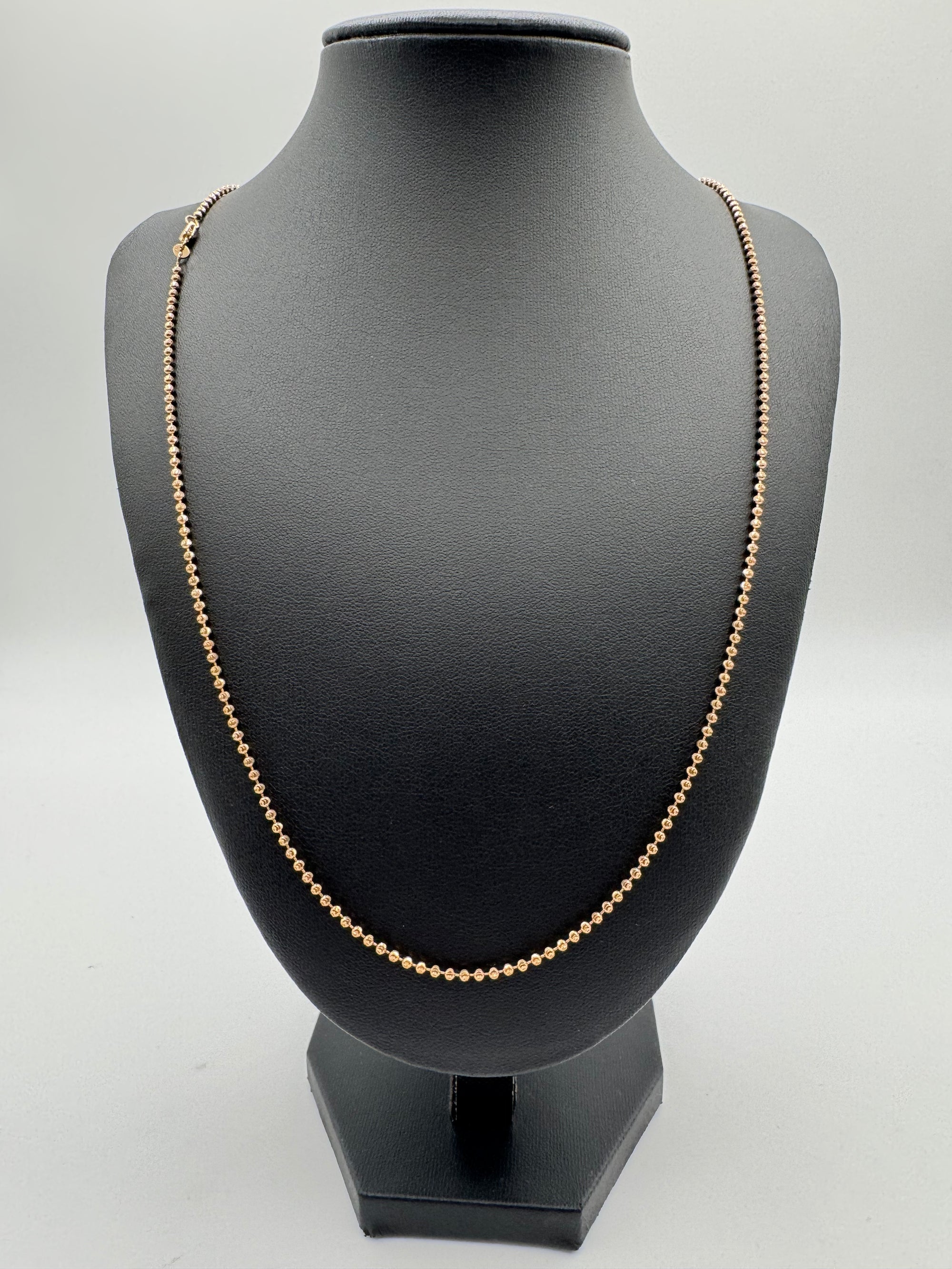 2mm Ball Chain 25.5 inches (DIAMOND CUT)