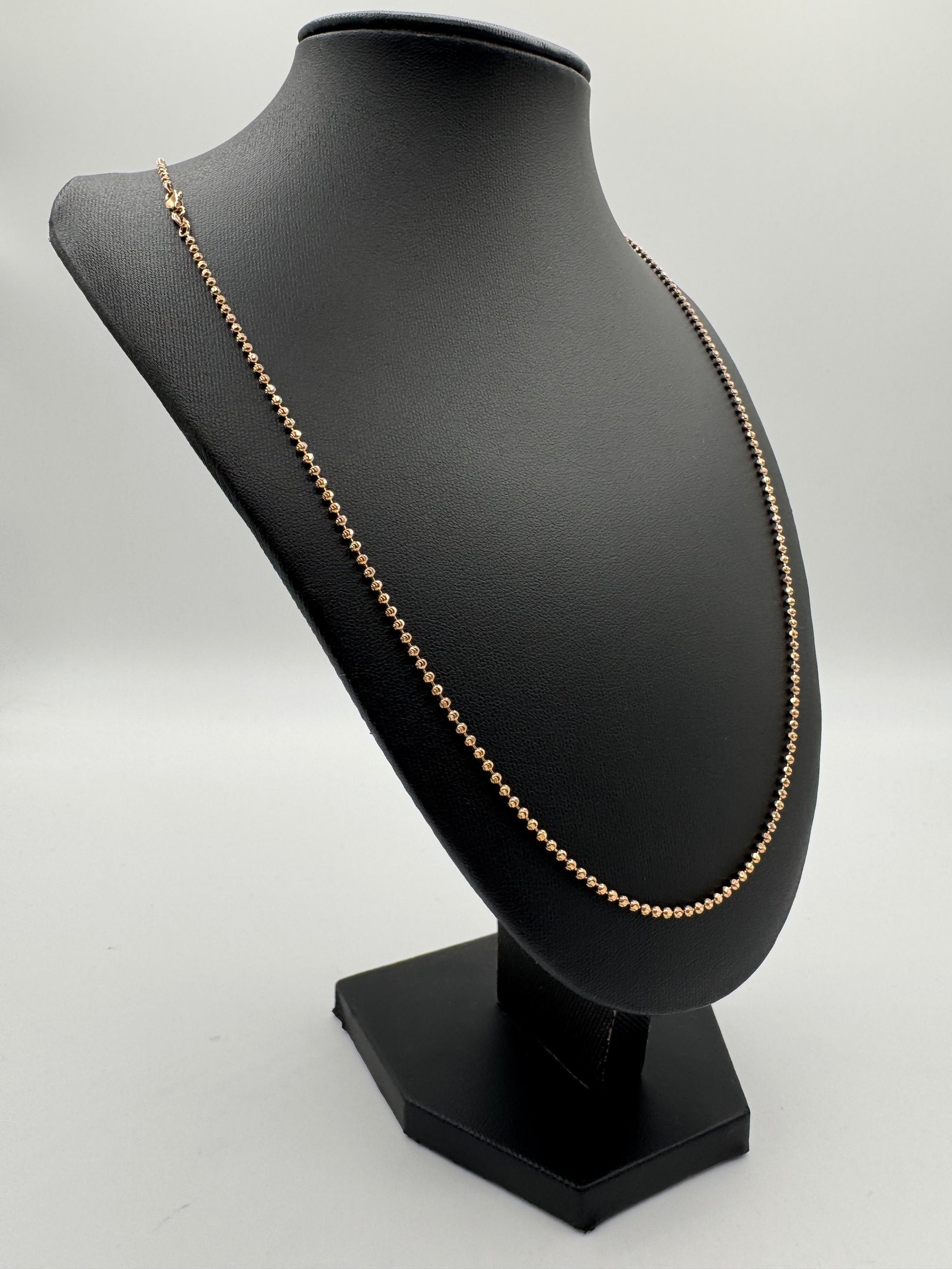 2mm Ball Chain 25.5 inches (DIAMOND CUT)