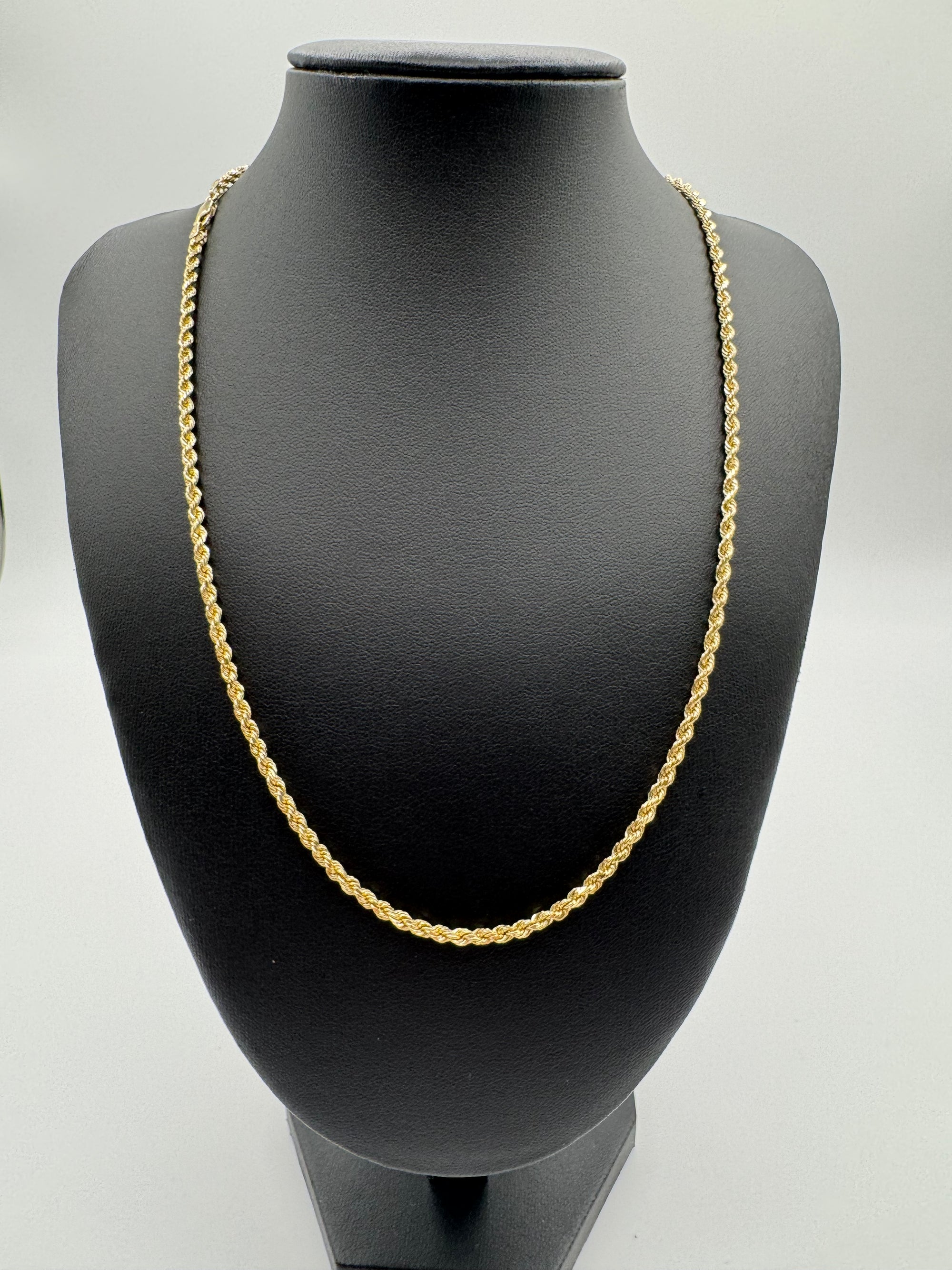 2.9mm Rope Chain 20 inches (DIAMOND CUT)