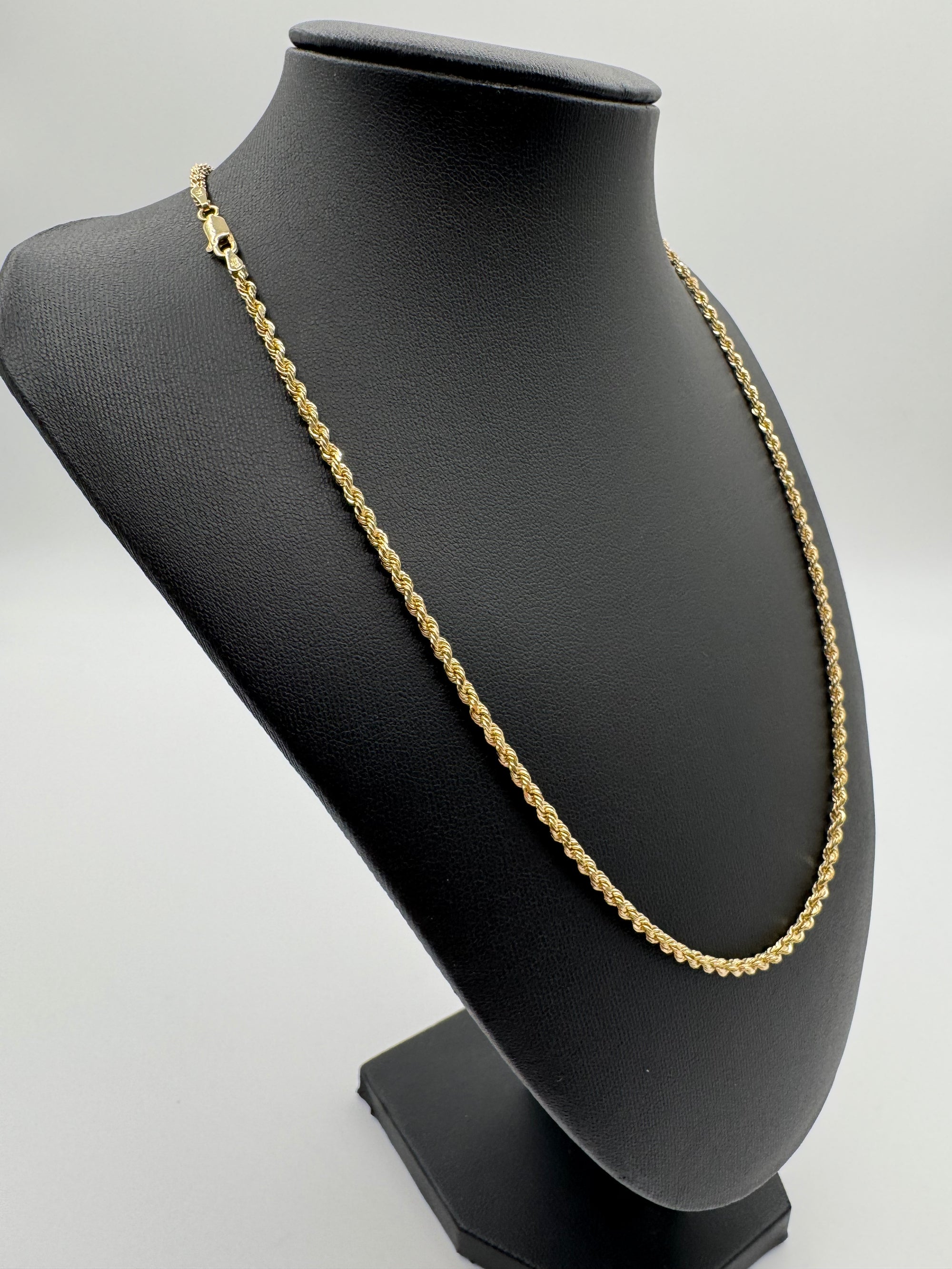 2.9mm Rope Chain 20 inches (DIAMOND CUT)