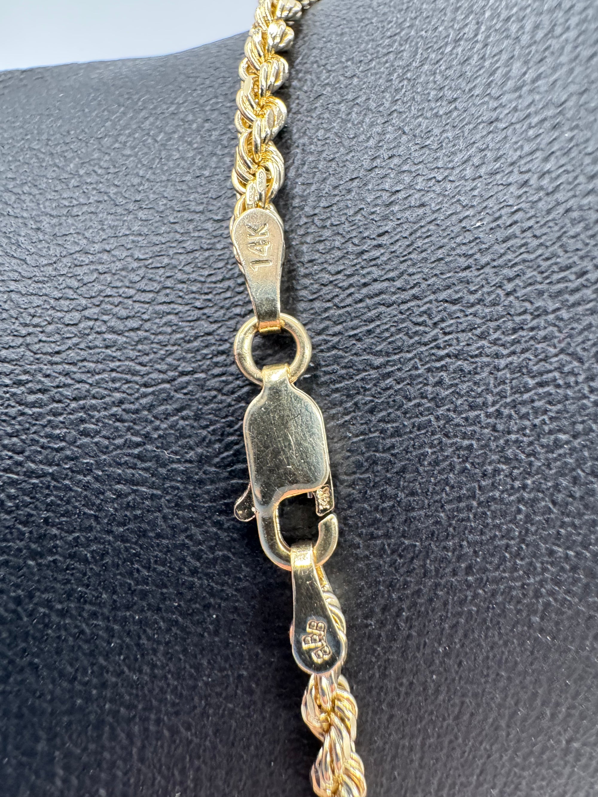 2.9mm Rope Chain 20 inches (DIAMOND CUT)