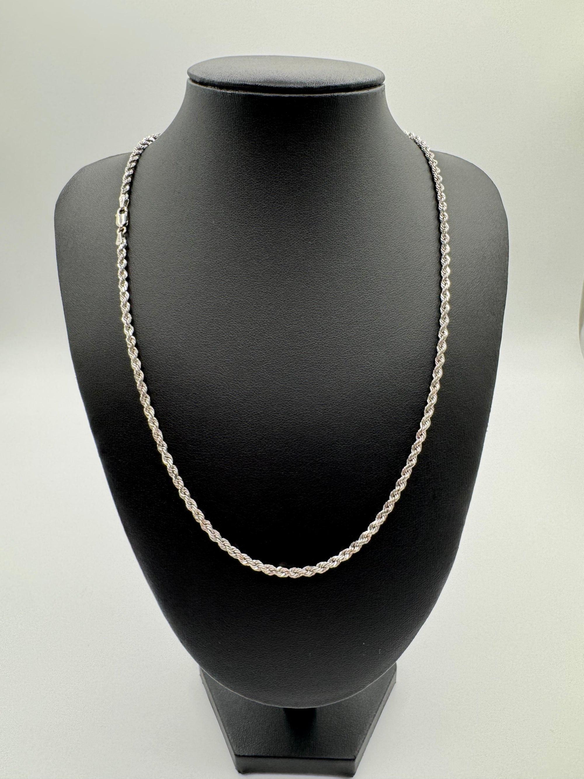 3mm Rope Chain 20 1/4 inches (DIAMOND CUT)