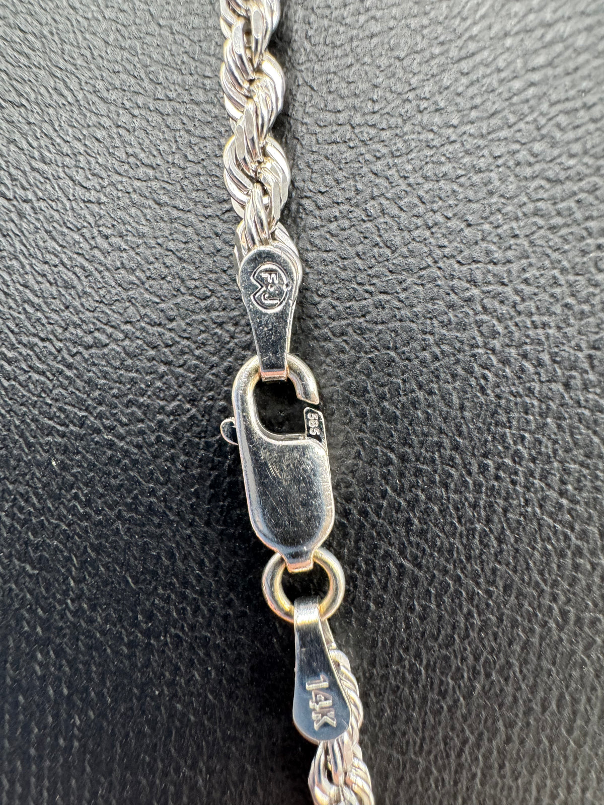 3mm Rope Chain 20  inches (DIAMOND CUT)