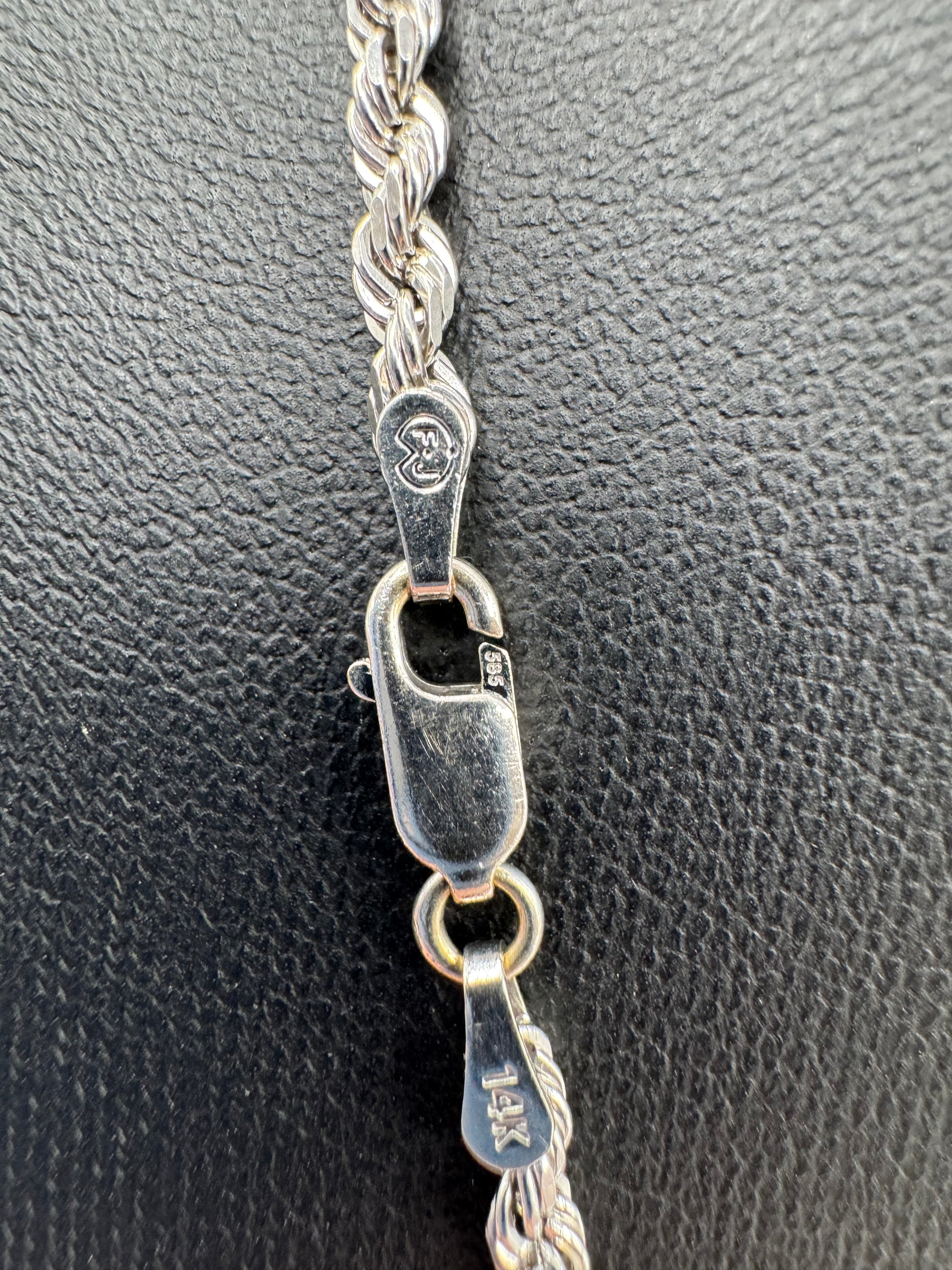 3mm Rope Chain 20 1/4 inches (DIAMOND CUT)