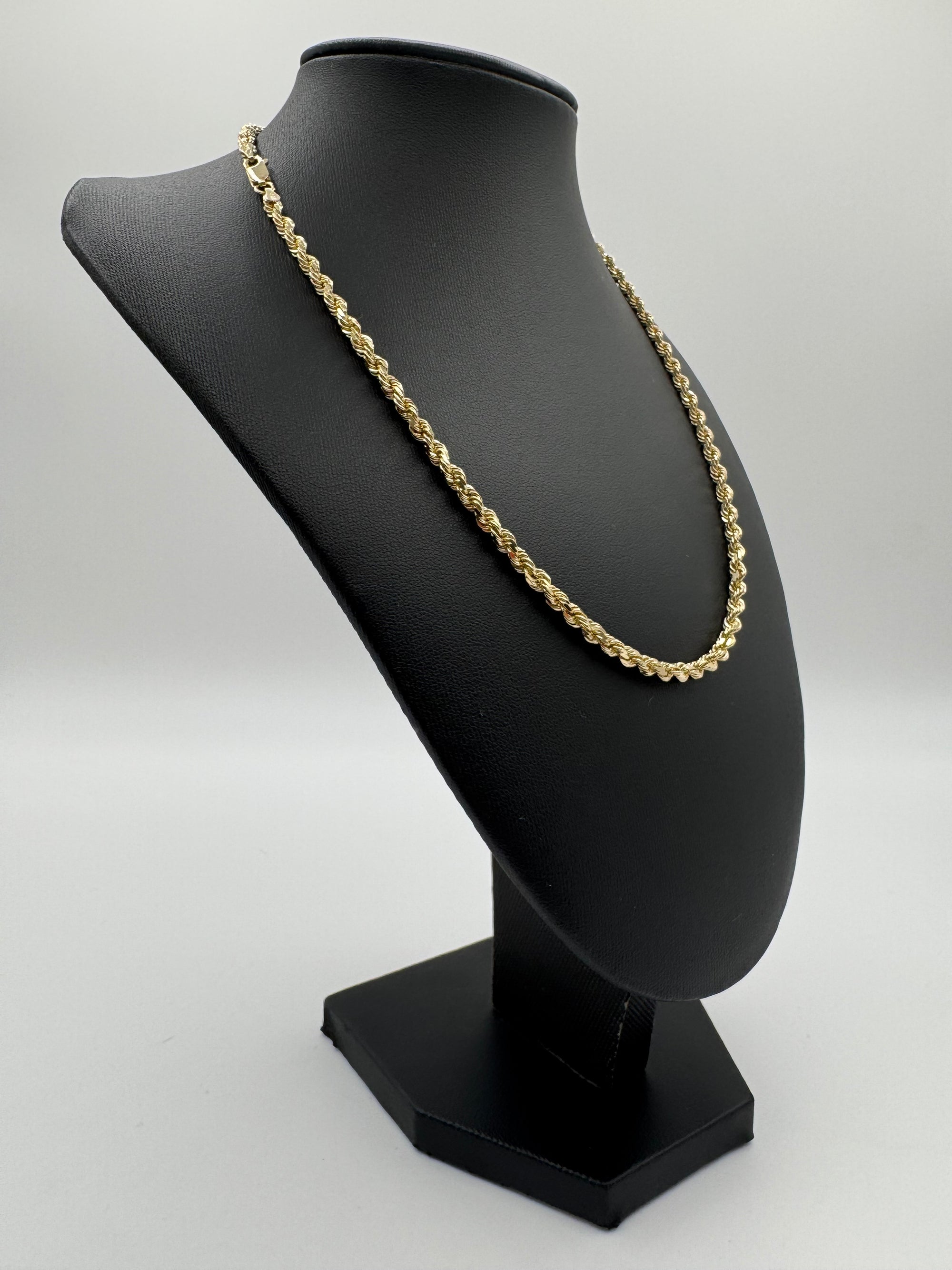 4mm Rope Chain 18 inches (DIAMOND CUT)