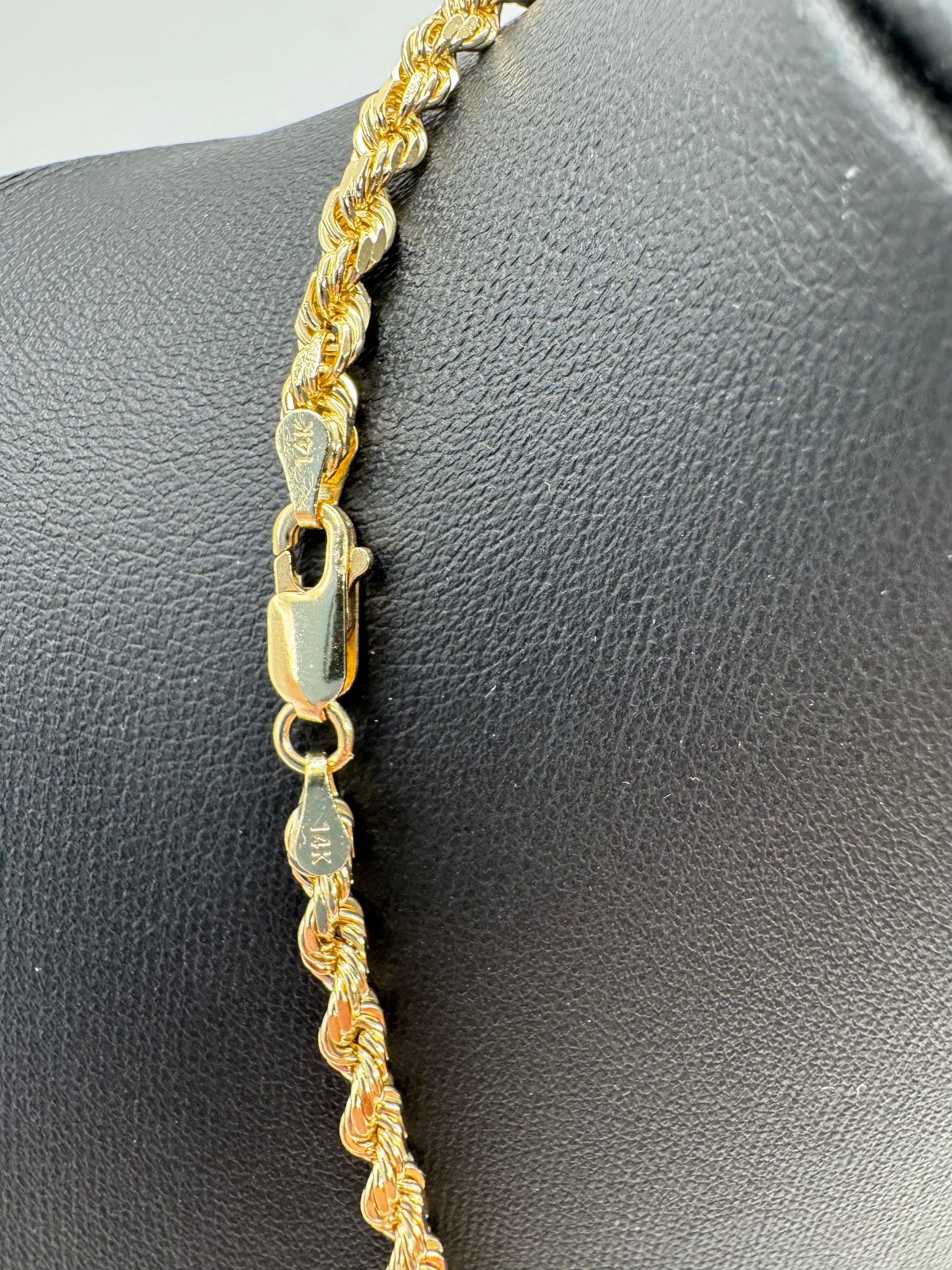 4mm Rope Chain 18 inches (DIAMOND CUT)