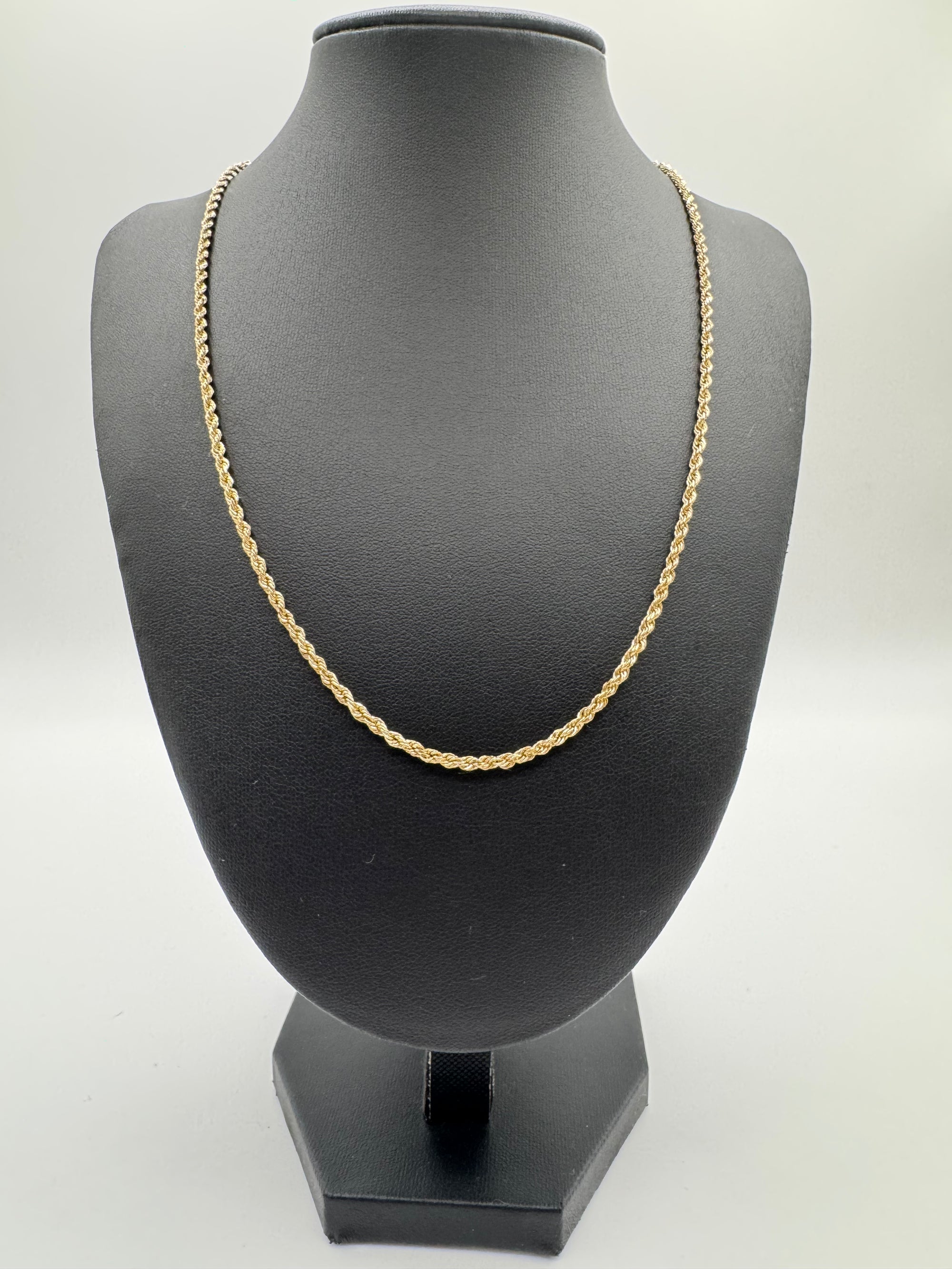 2.5mm Rope Chain 20 inches (DIAMOND CUT) JACOJE STAMPED