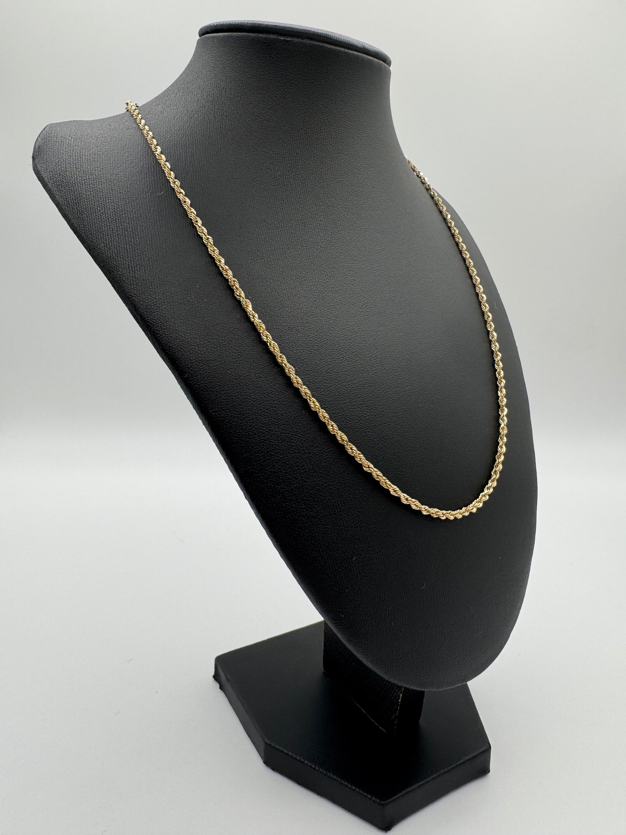 2.5mm Rope Chain 20 inches (DIAMOND CUT) JACOJE STAMPED