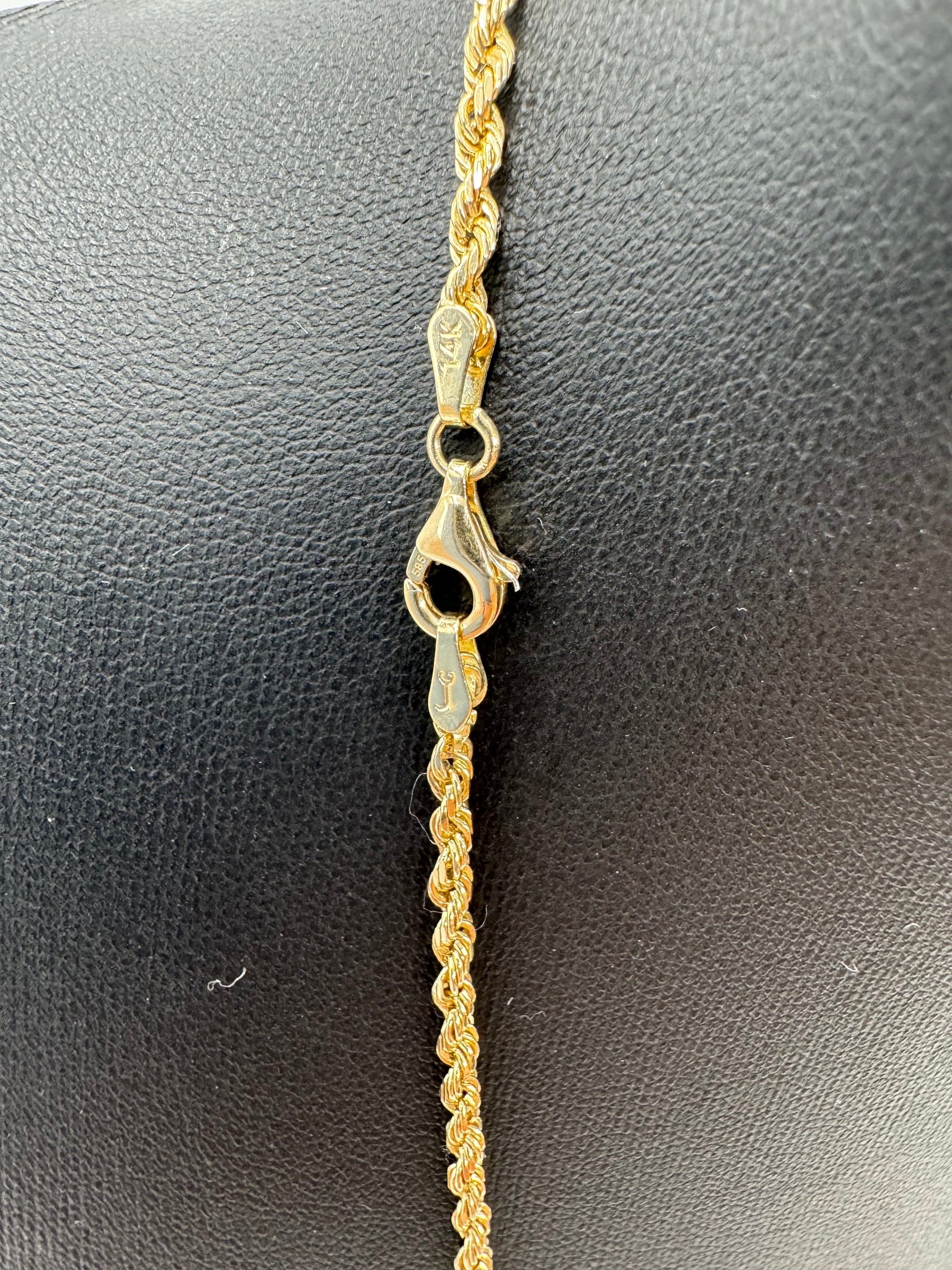 2.5mm Rope Chain 20 inches (DIAMOND CUT) JACOJE STAMPED