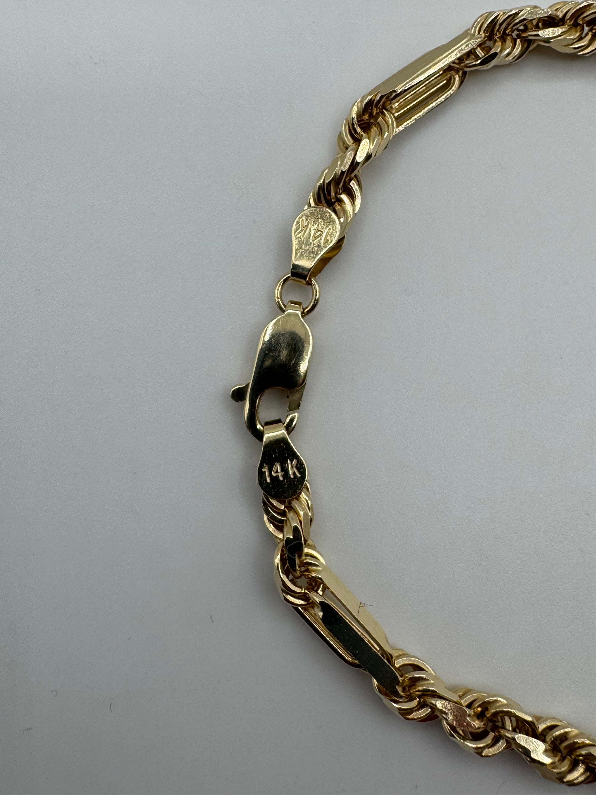 4mm Figarope Bracelet 7.5 inches (DIAMOND CUT)