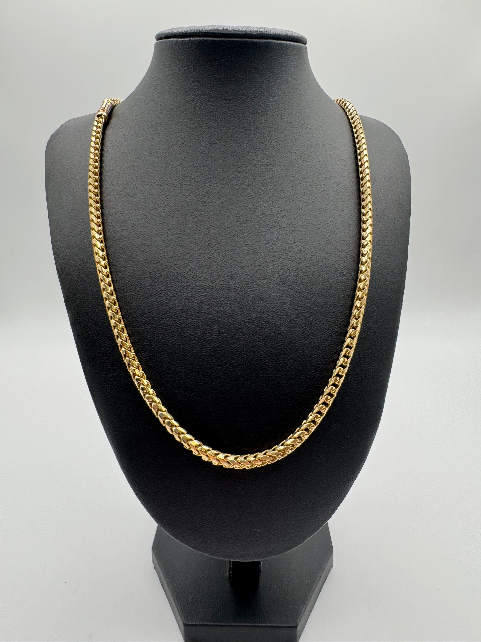 4mm Franco Chain 25 inches (DIAMOND CUT)-Diamond Lock