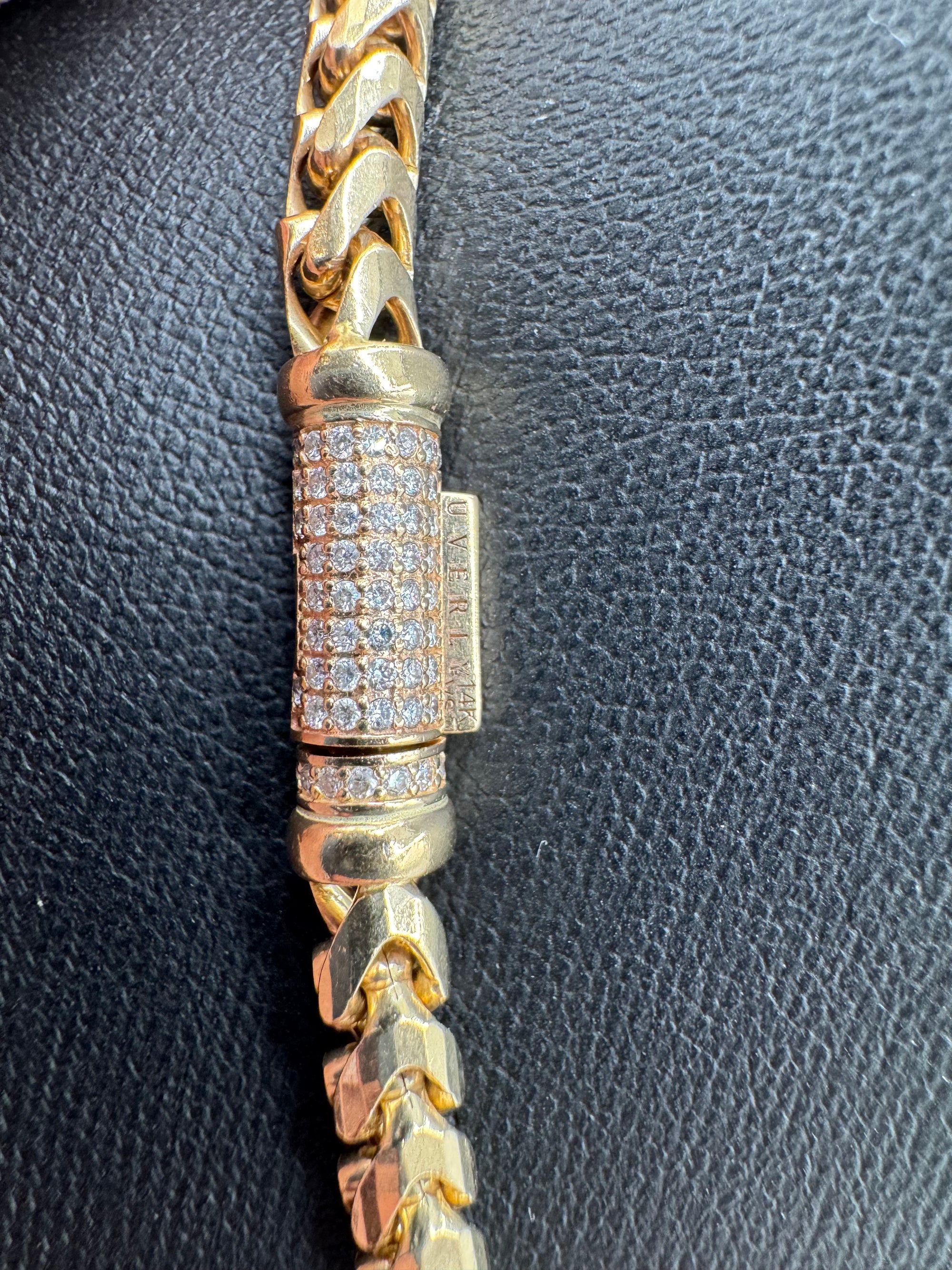 4mm Franco Chain 25 inches (DIAMOND CUT)-Diamond Lock