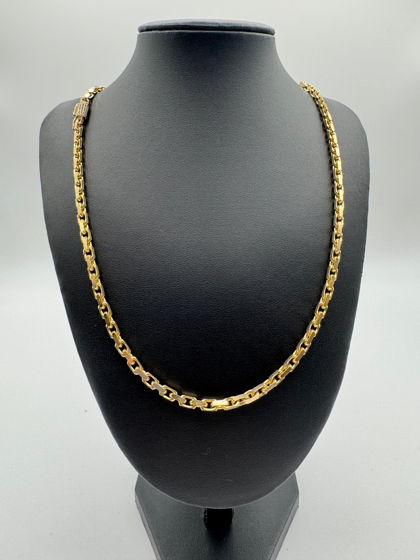4mm HEAVY LINK 22.5 inches (DIAMOND CUT)-Diamond Lock