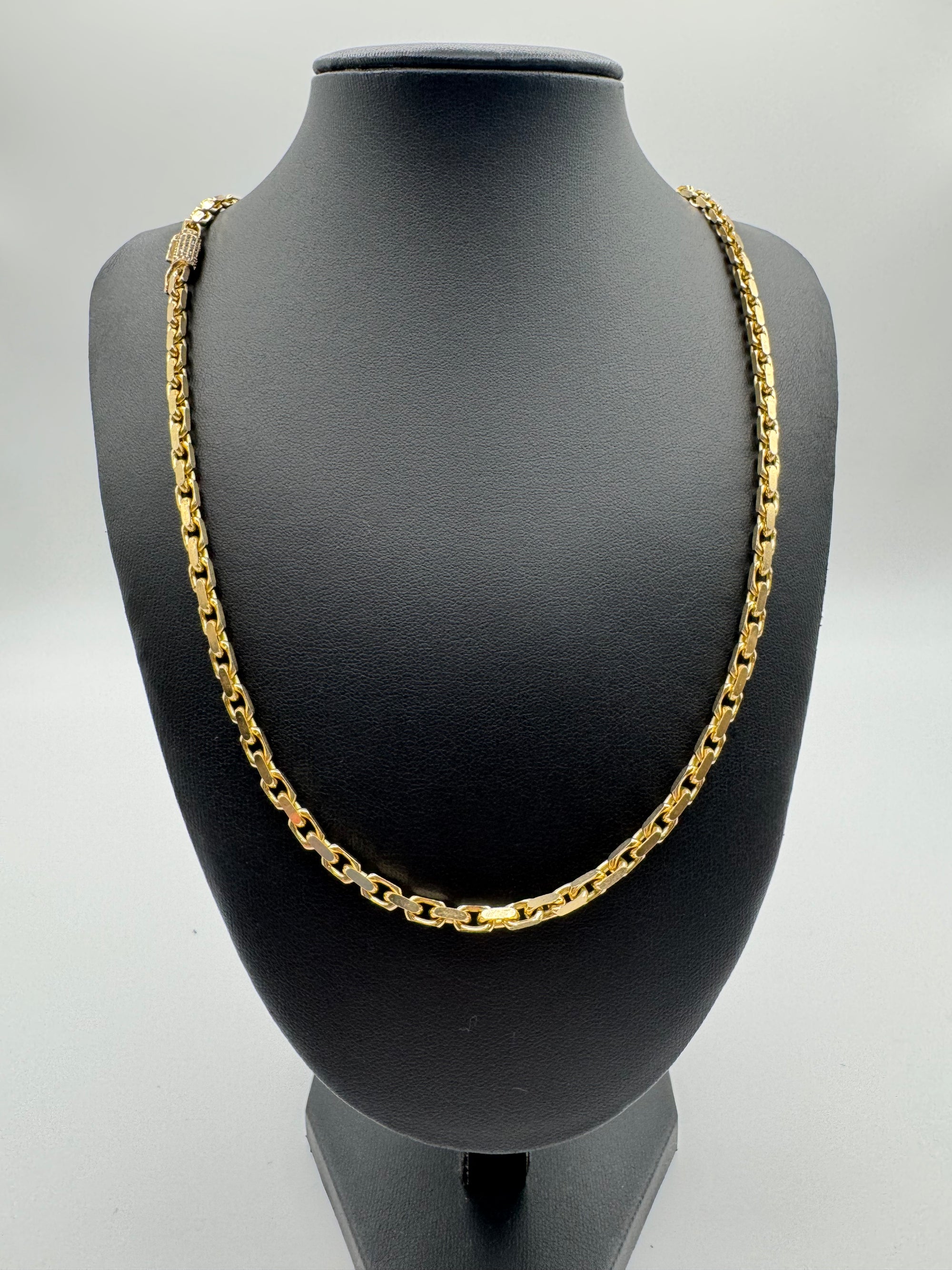 4mm HEAVY LINK 22.5 inches (DIAMOND CUT)-Diamond Lock