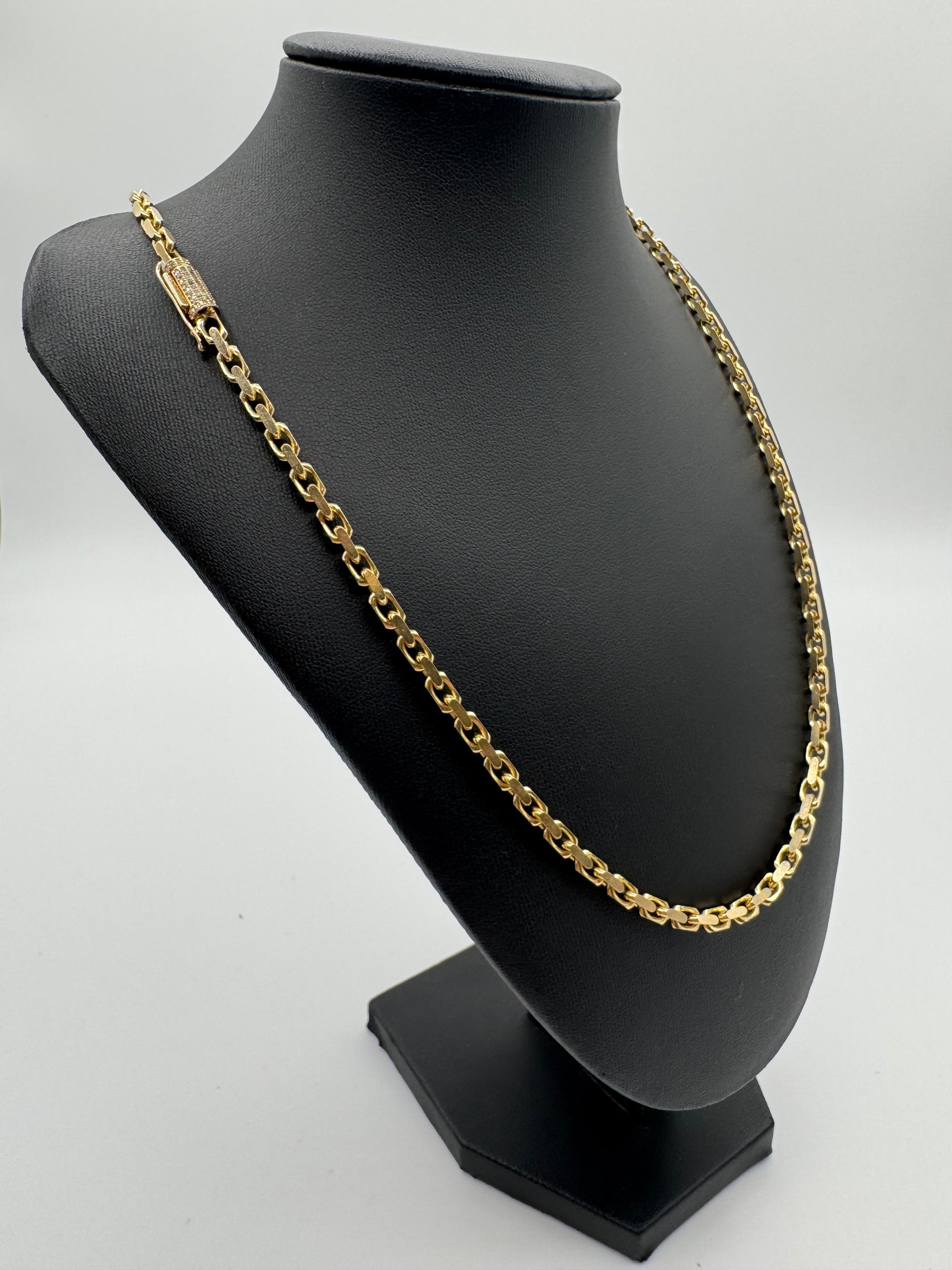 4mm HEAVY LINK 22.5 inches (DIAMOND CUT)-Diamond Lock
