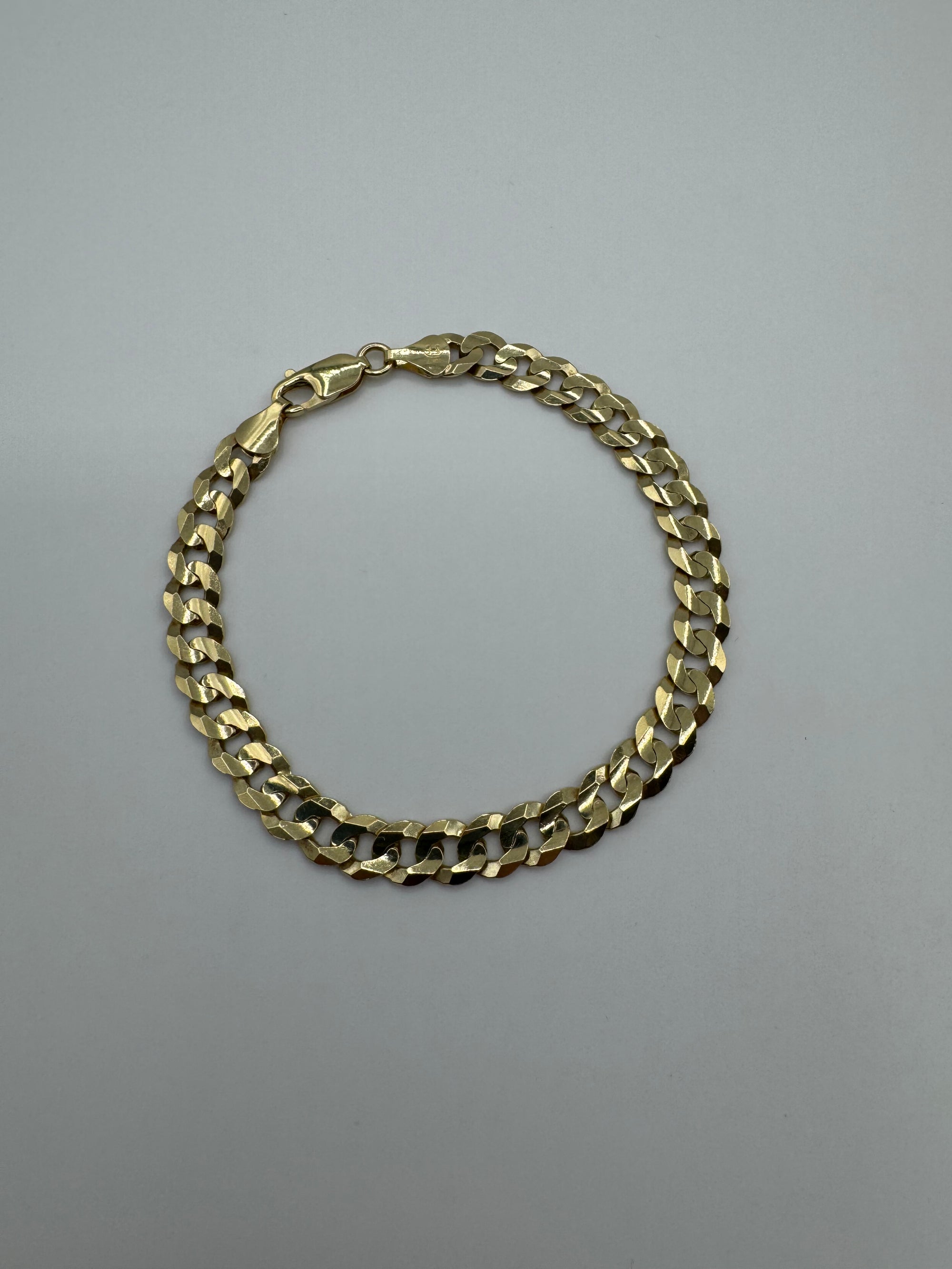7mm Flat Curb Bracelet 7 3/4  inches
