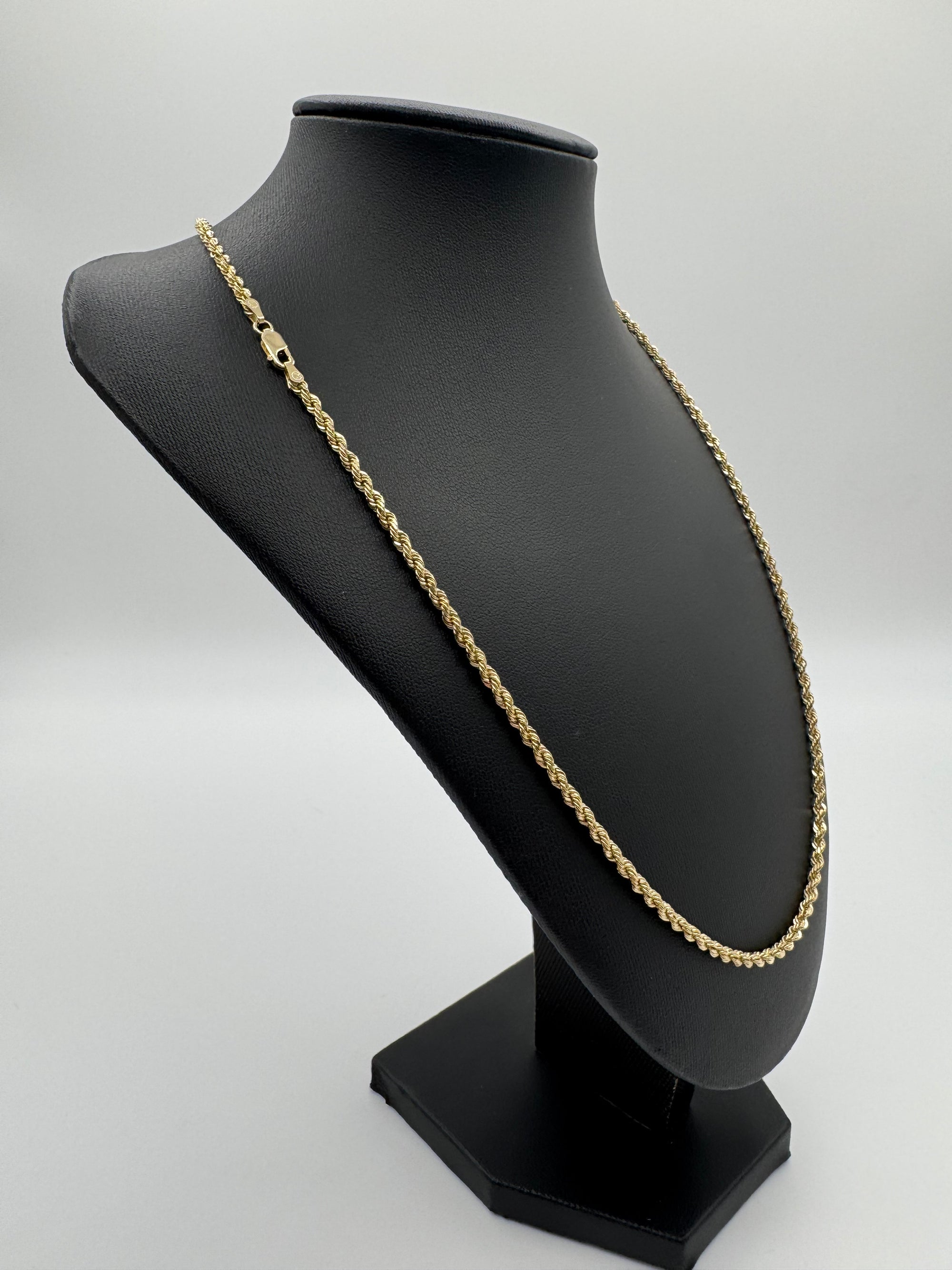 3mm Rope Chain 22 inches (DIAMOND CUT)