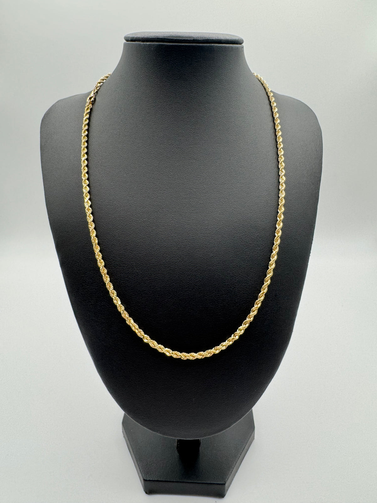 3mm Rope Chain 20 inches (DIAMOND CUT) JACOJE STAMPED
