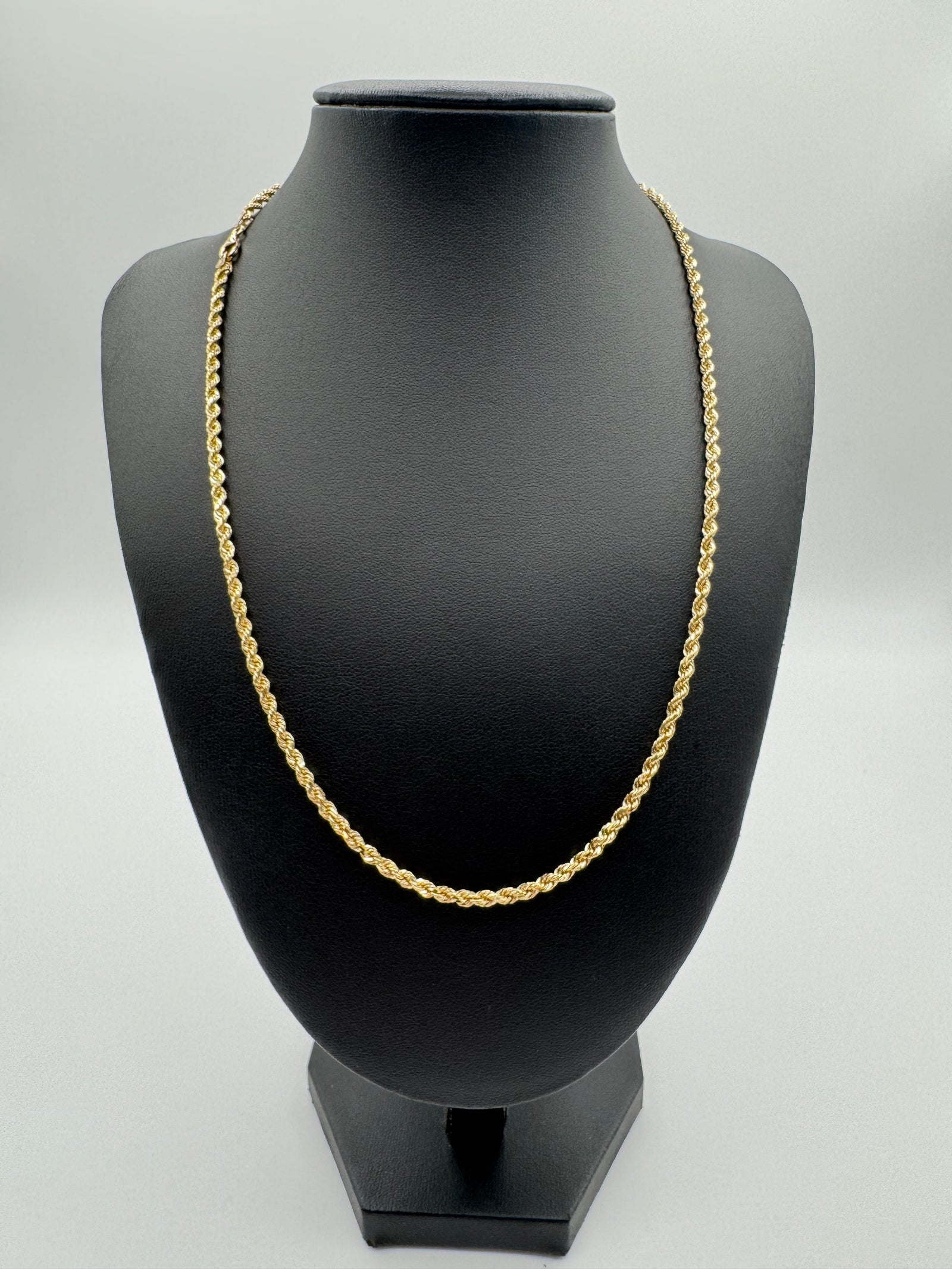 3mm Rope Chain 20 inches (DIAMOND CUT) JACOJE STAMPED