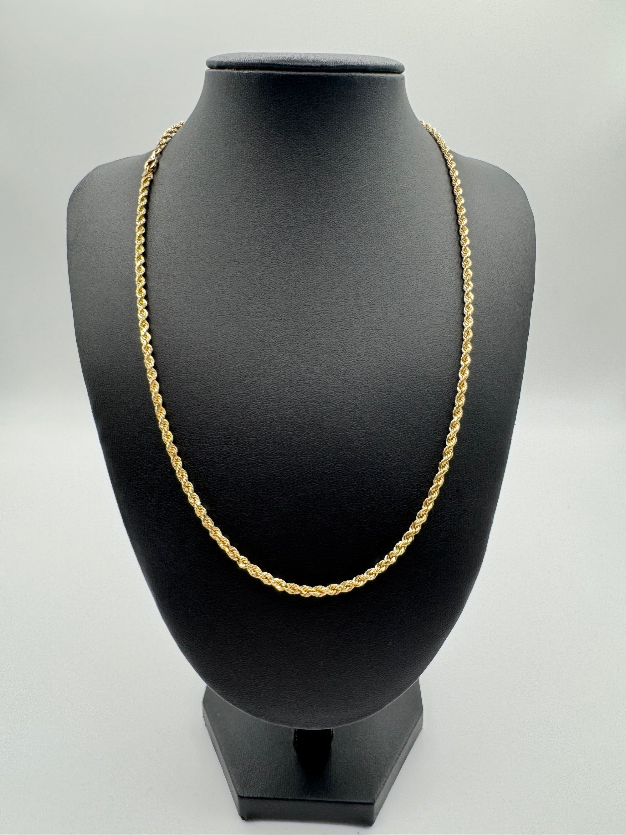 3mm Rope Chain 20 inches (DIAMOND CUT) JACOJE STAMPED